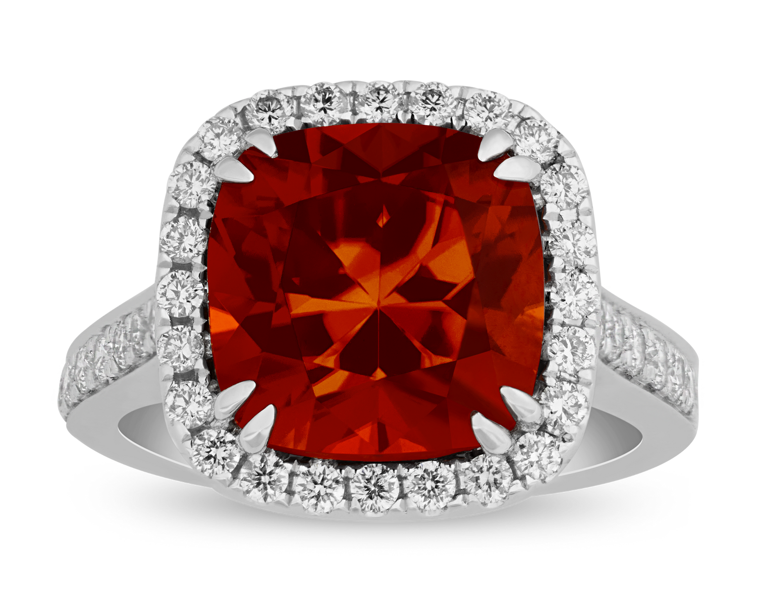 Red Zircon Ring, 9.54 Carats