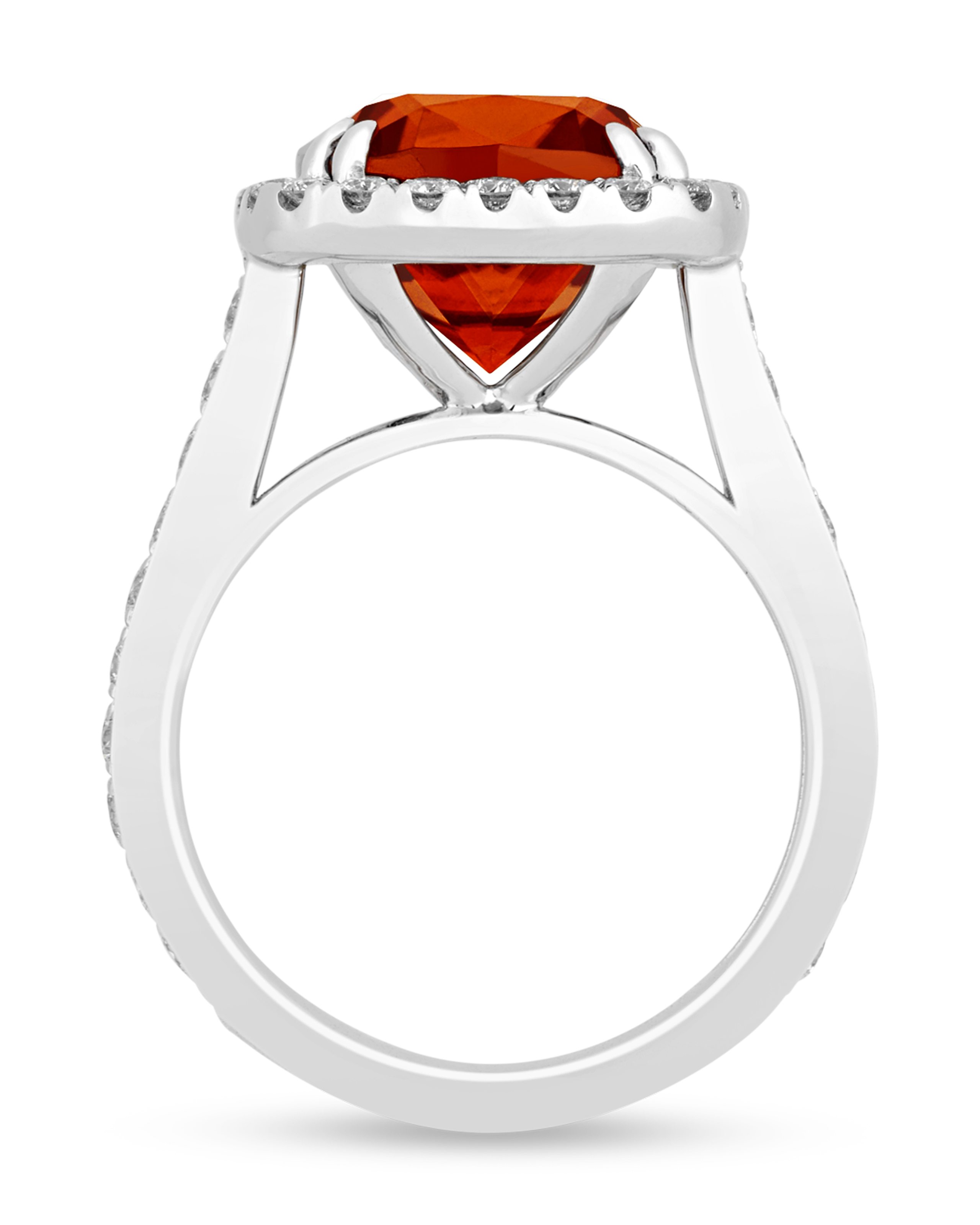 Red Zircon Ring, 9.54 Carats