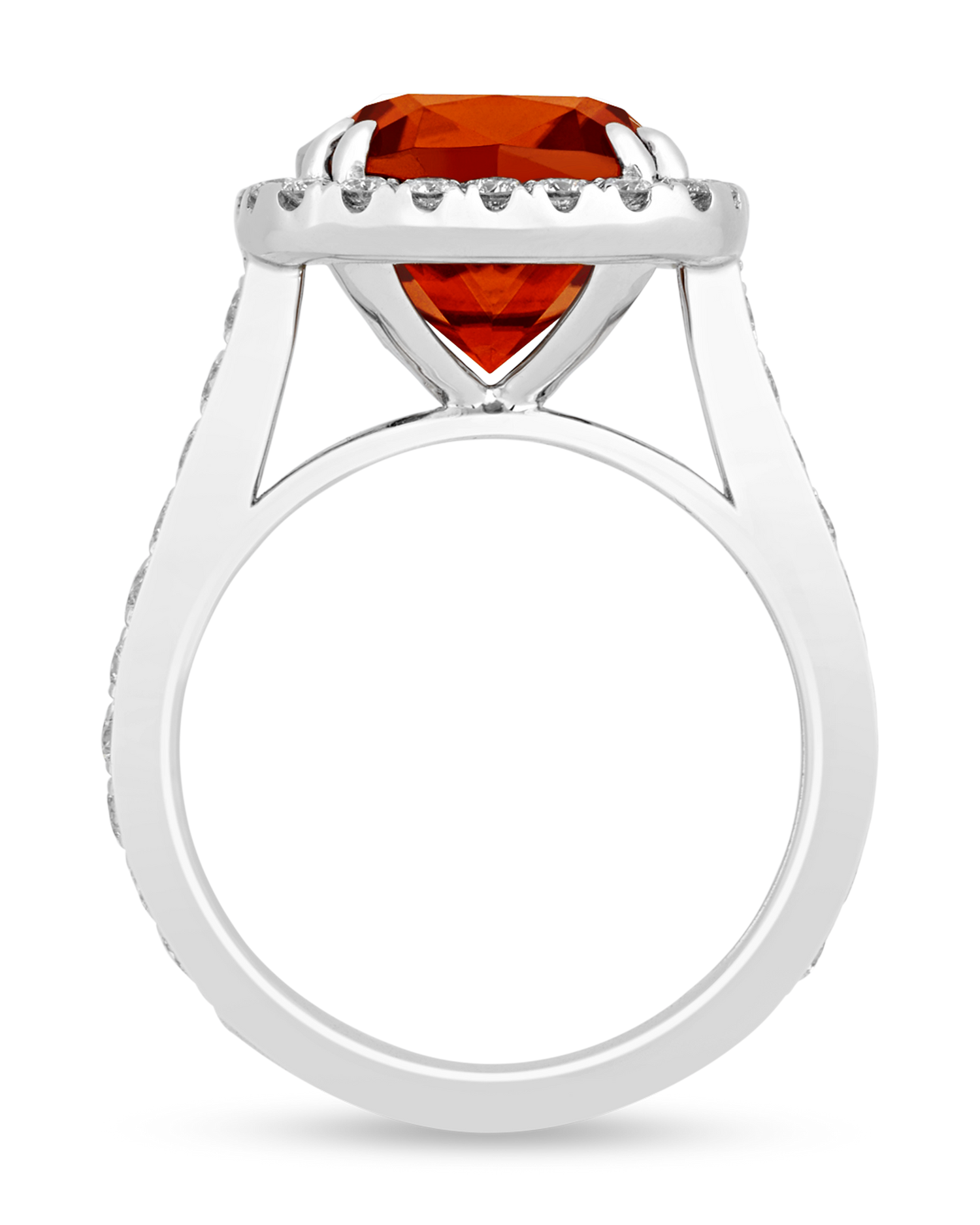 Red Zircon Ring, 9.54 Carats