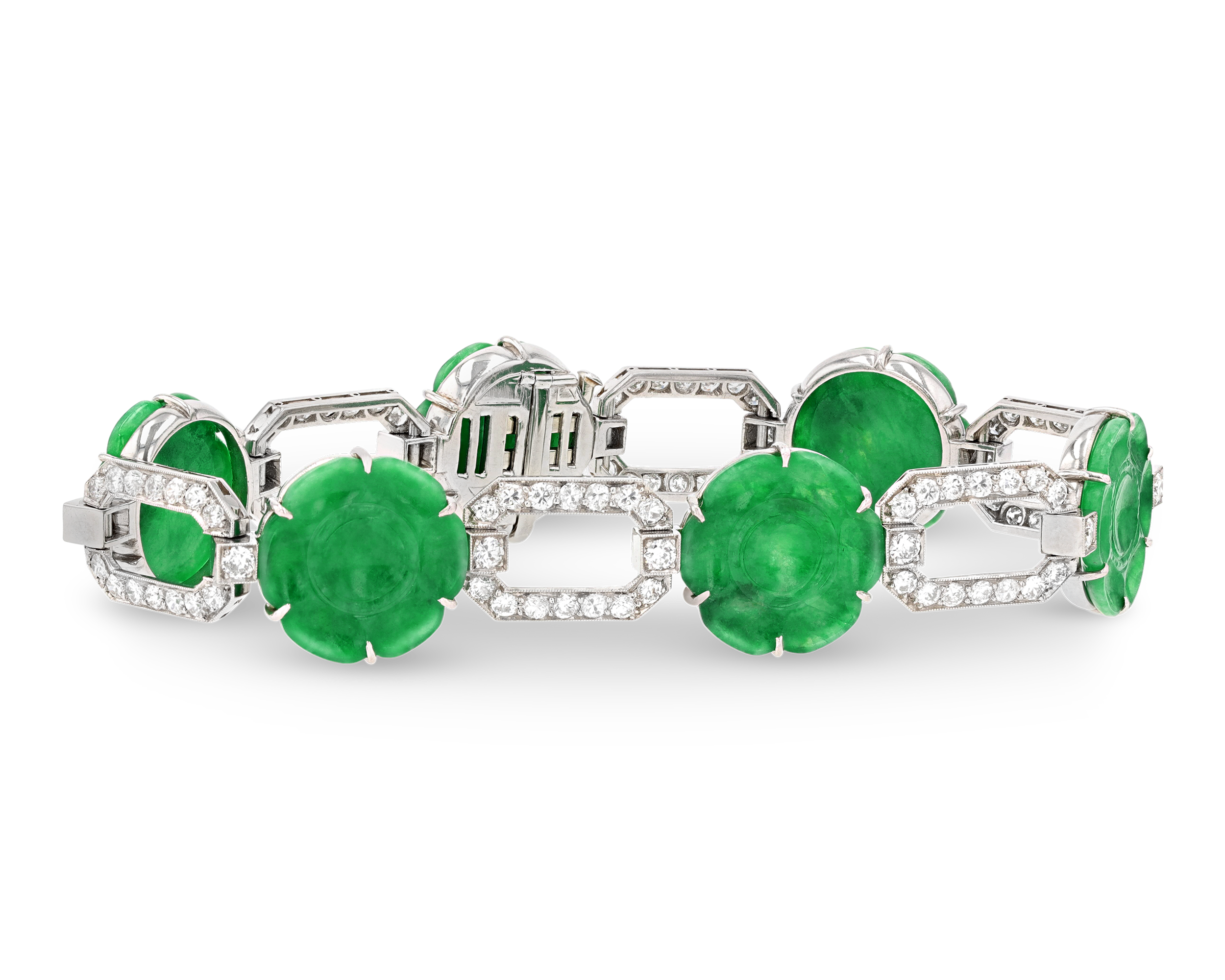 Art Deco Jade and Diamond Bracelet