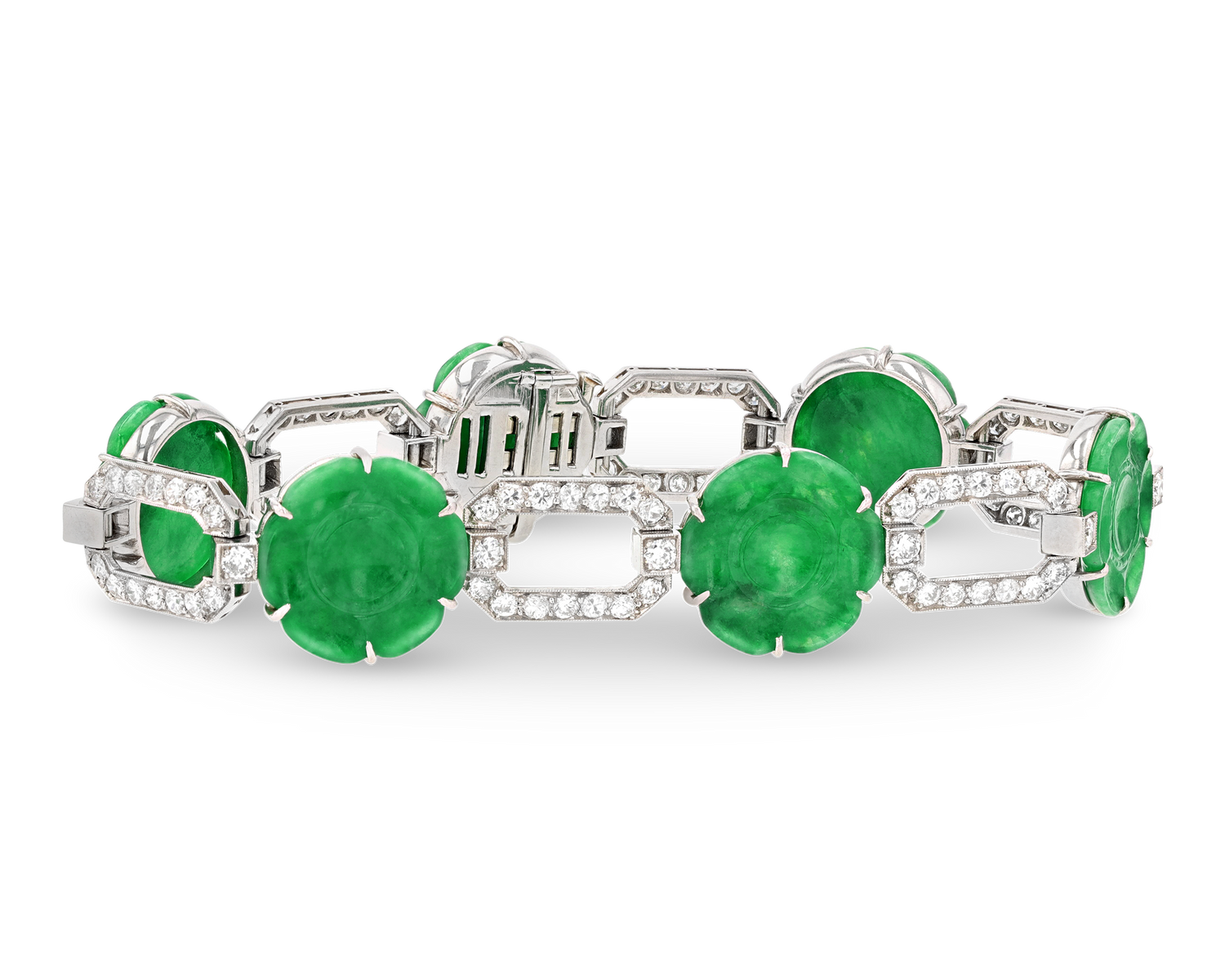 Art Deco Jade and Diamond Bracelet