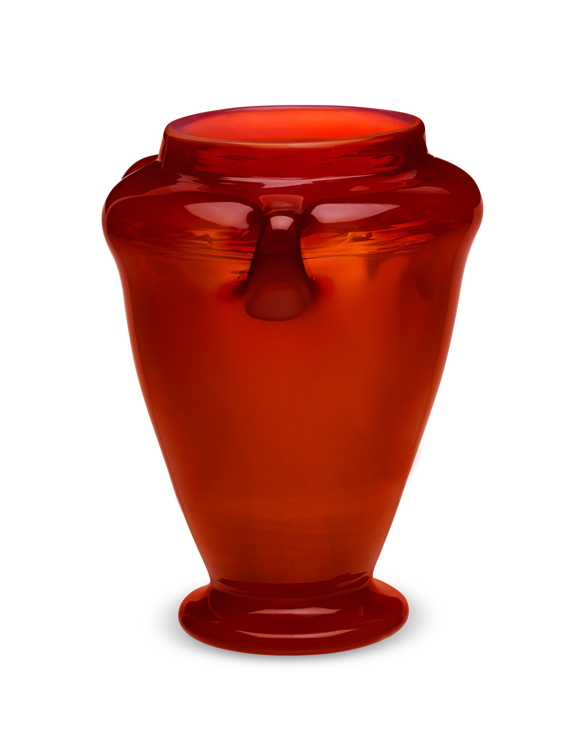 Tiffany Studios Red Favrile Vase