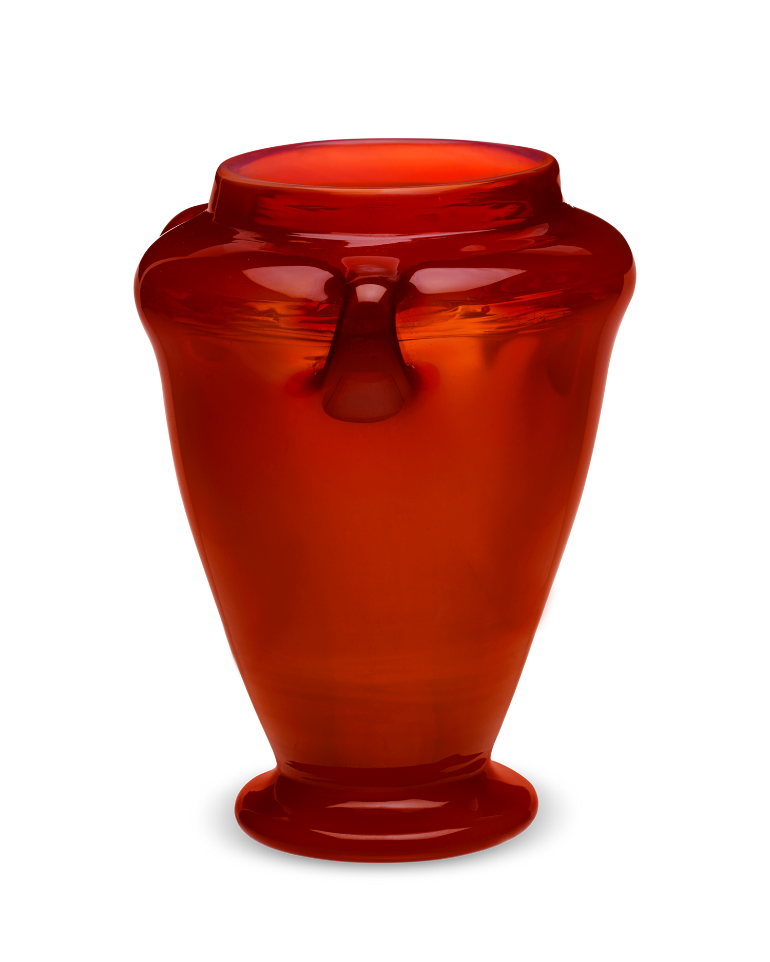 Tiffany Studios Red Favrile Vase