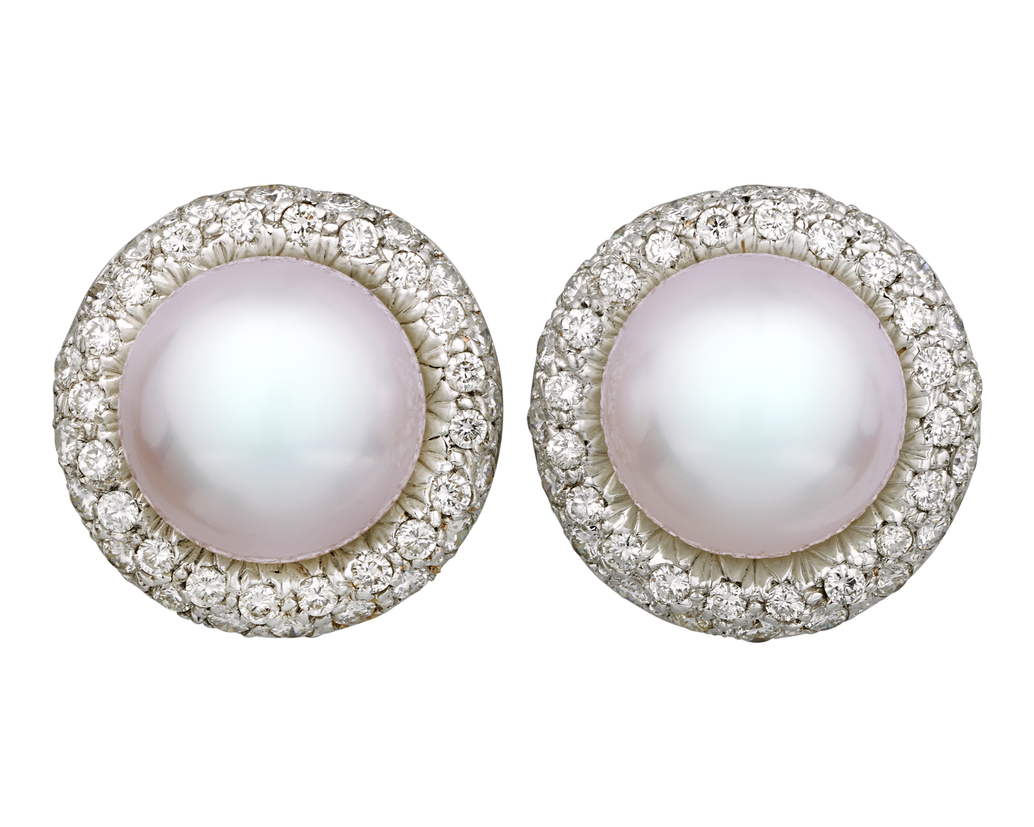 South Sea Rose Orient Pearl Earrings, 12.5-13mm