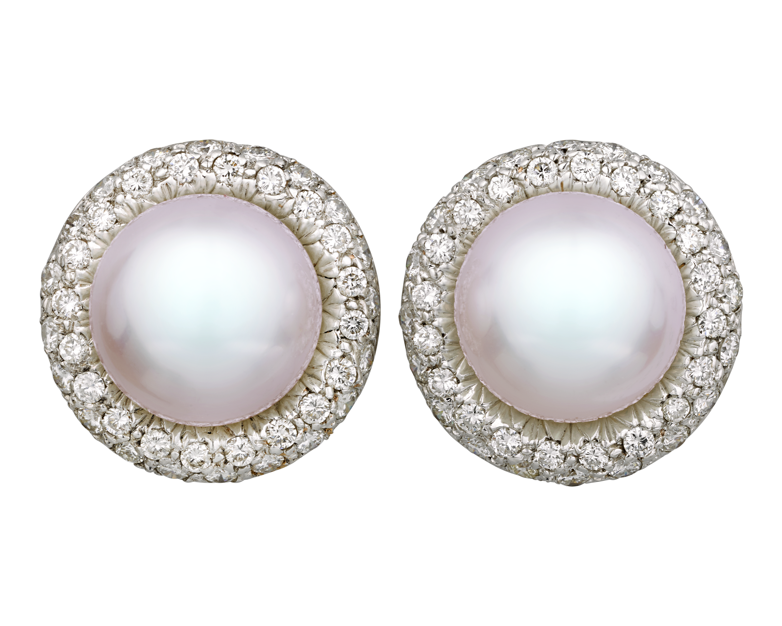 South Sea Rose Orient Pearl Earrings, 12.5-13mm