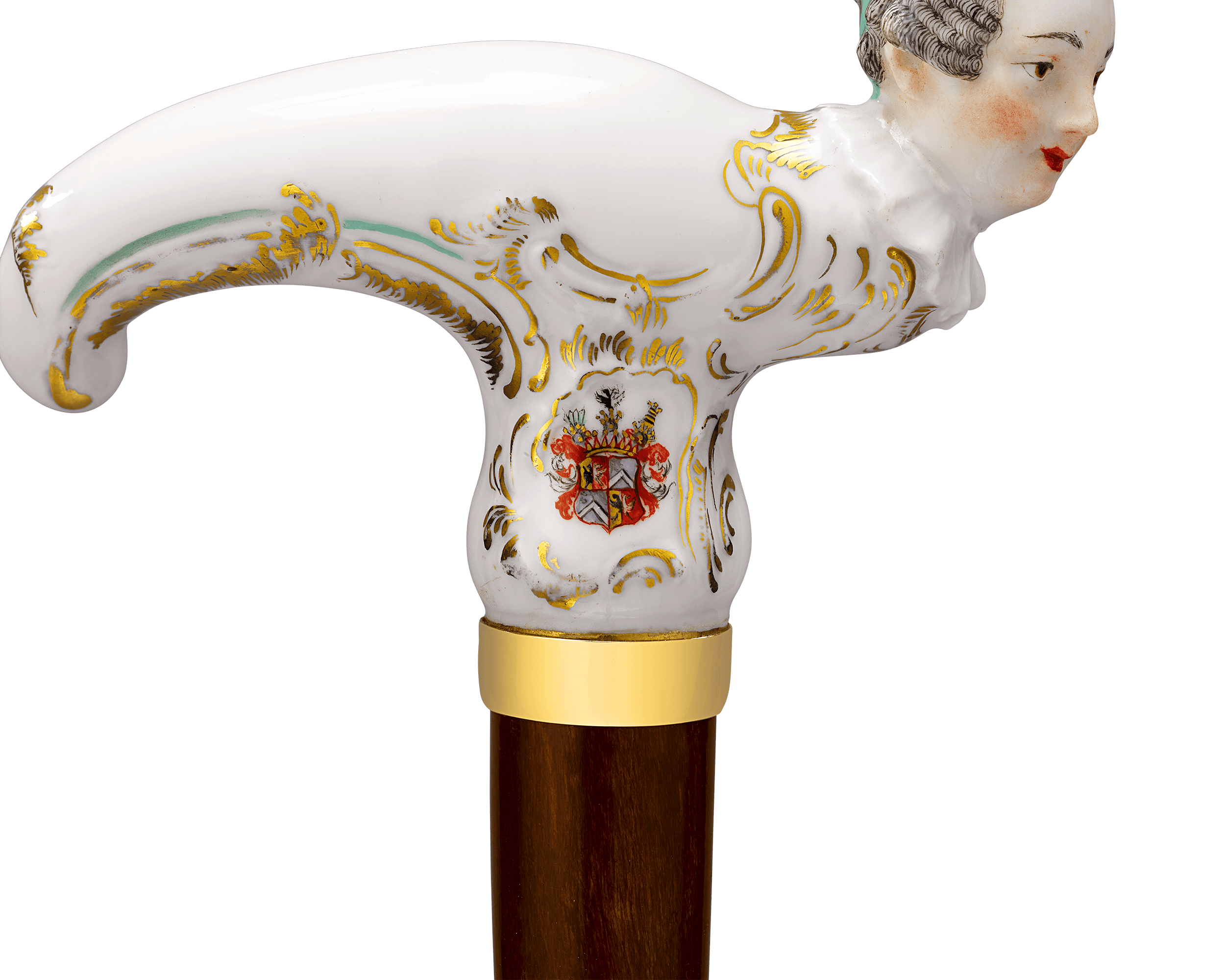 Meissen Figural Cane