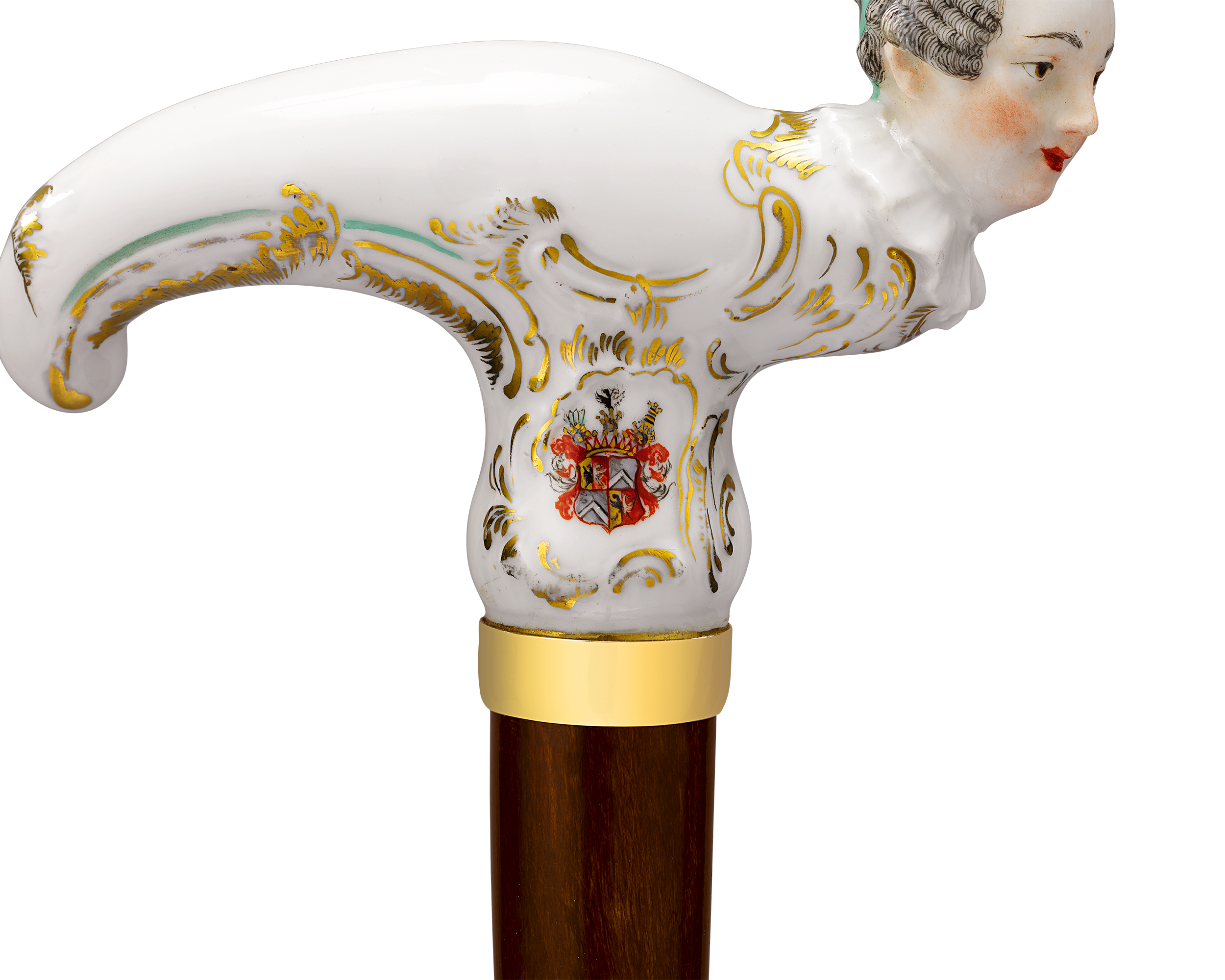 Meissen Figural Cane