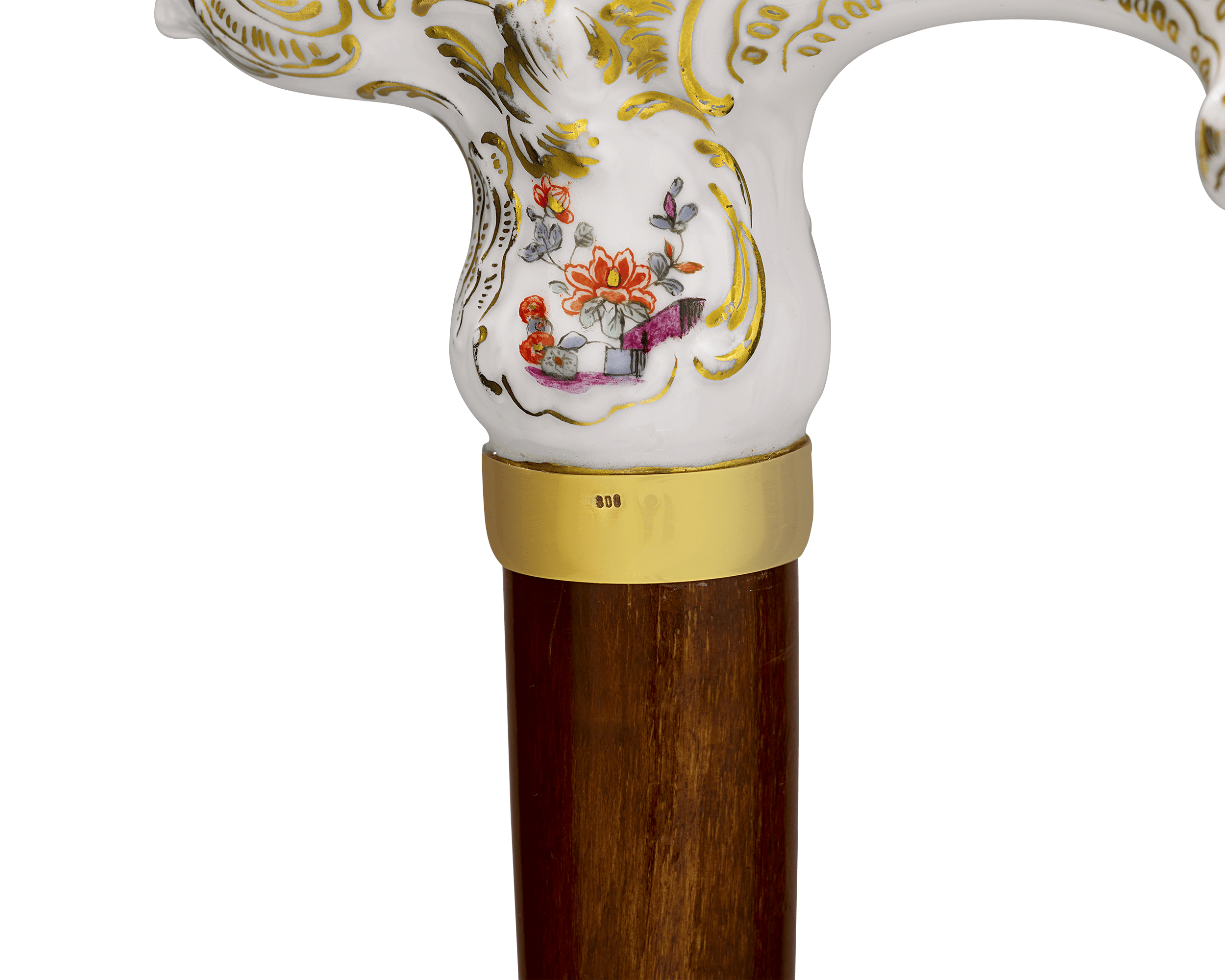 Meissen Figural Cane