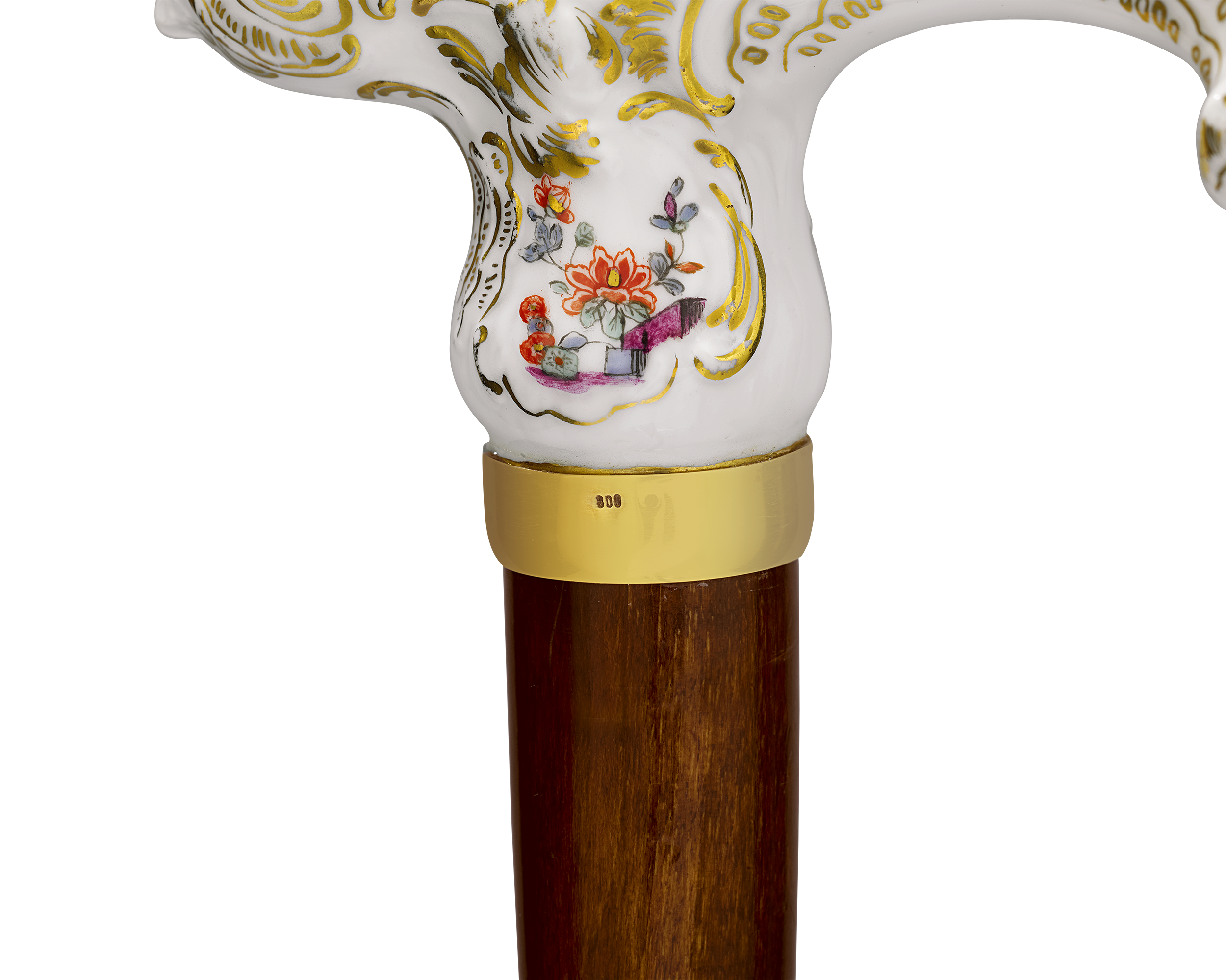 Meissen Figural Cane