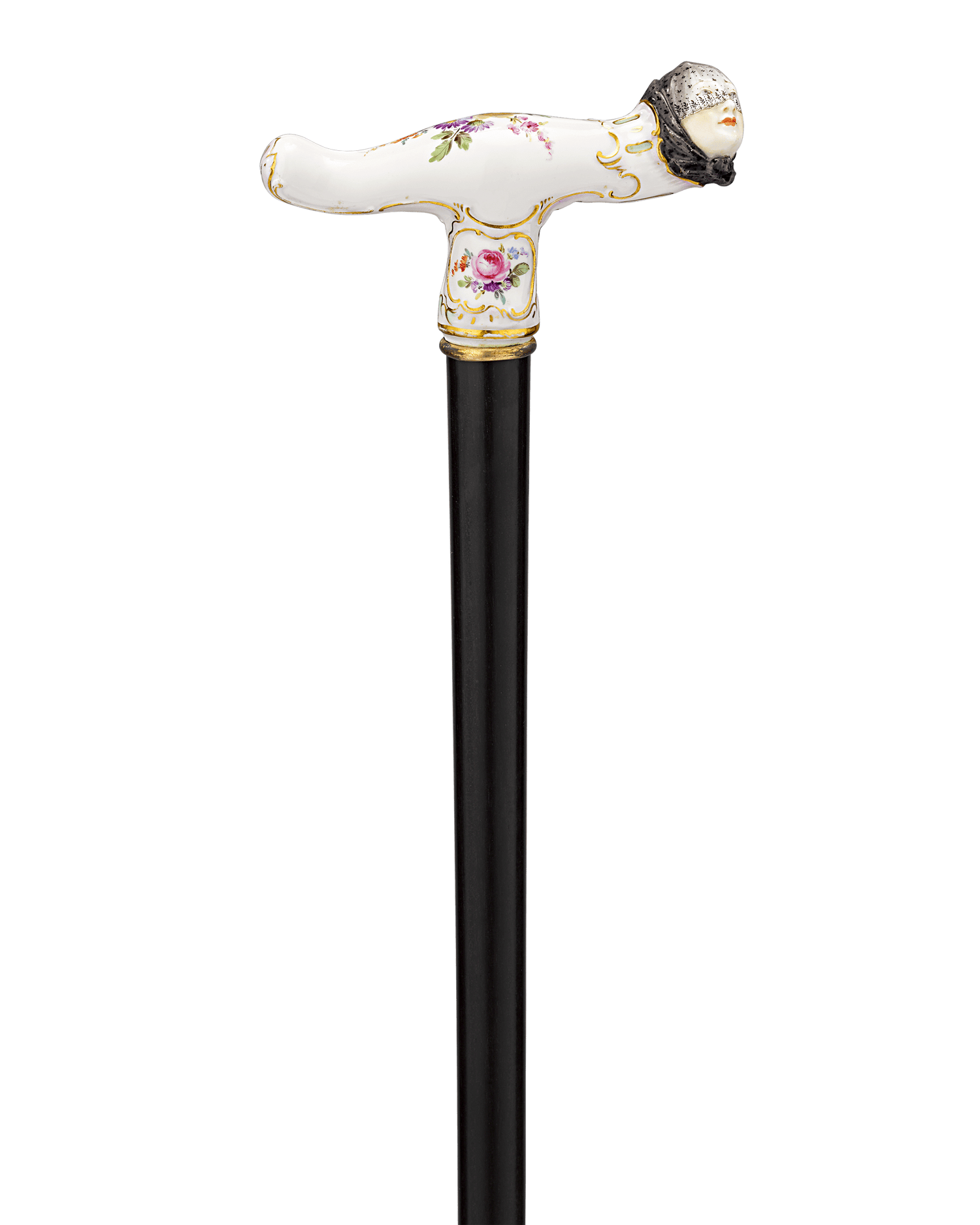 Meissen Veiled Woman Cane