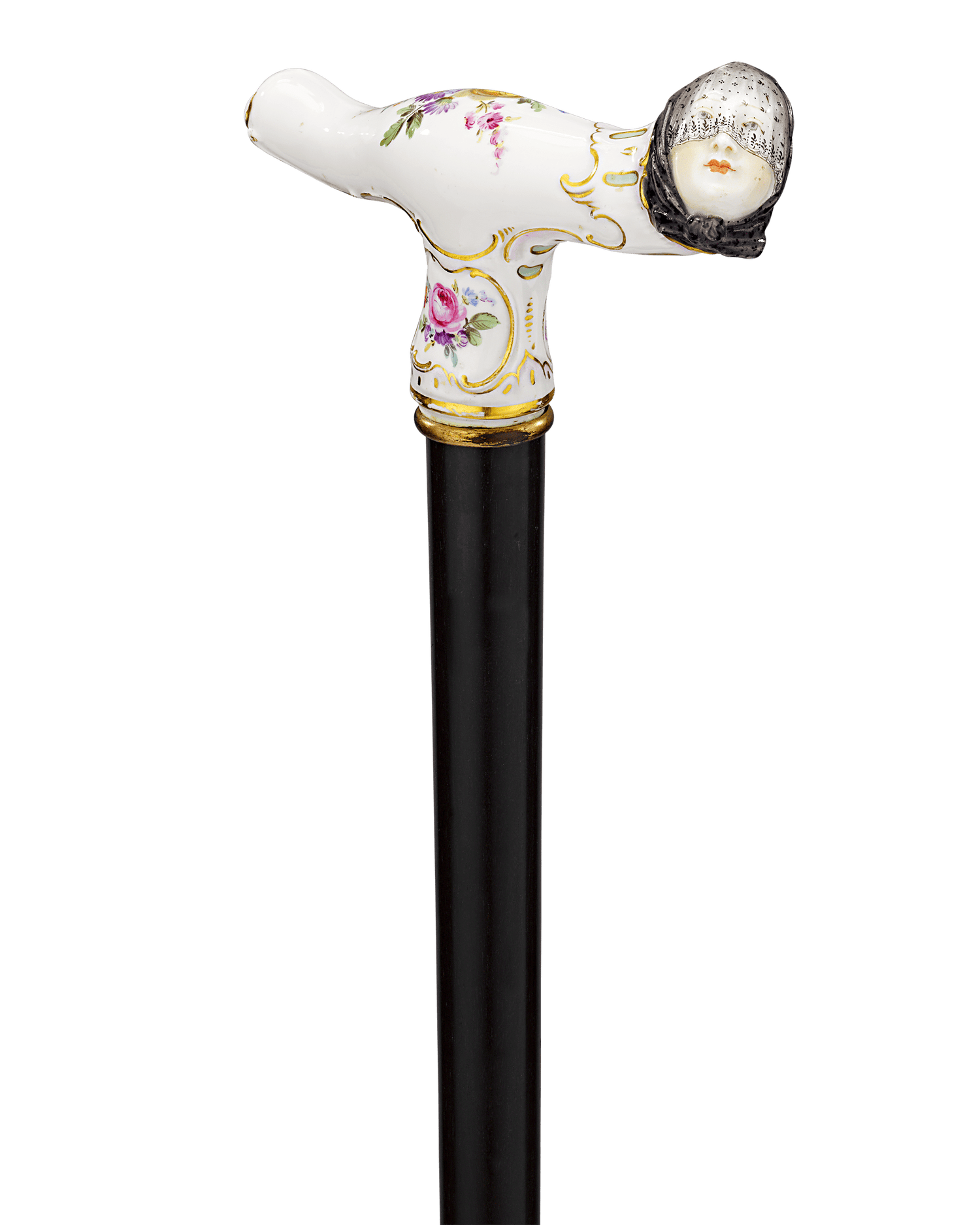 Meissen Veiled Woman Cane