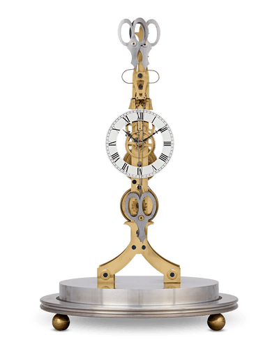 Scissors Skeleton Clock