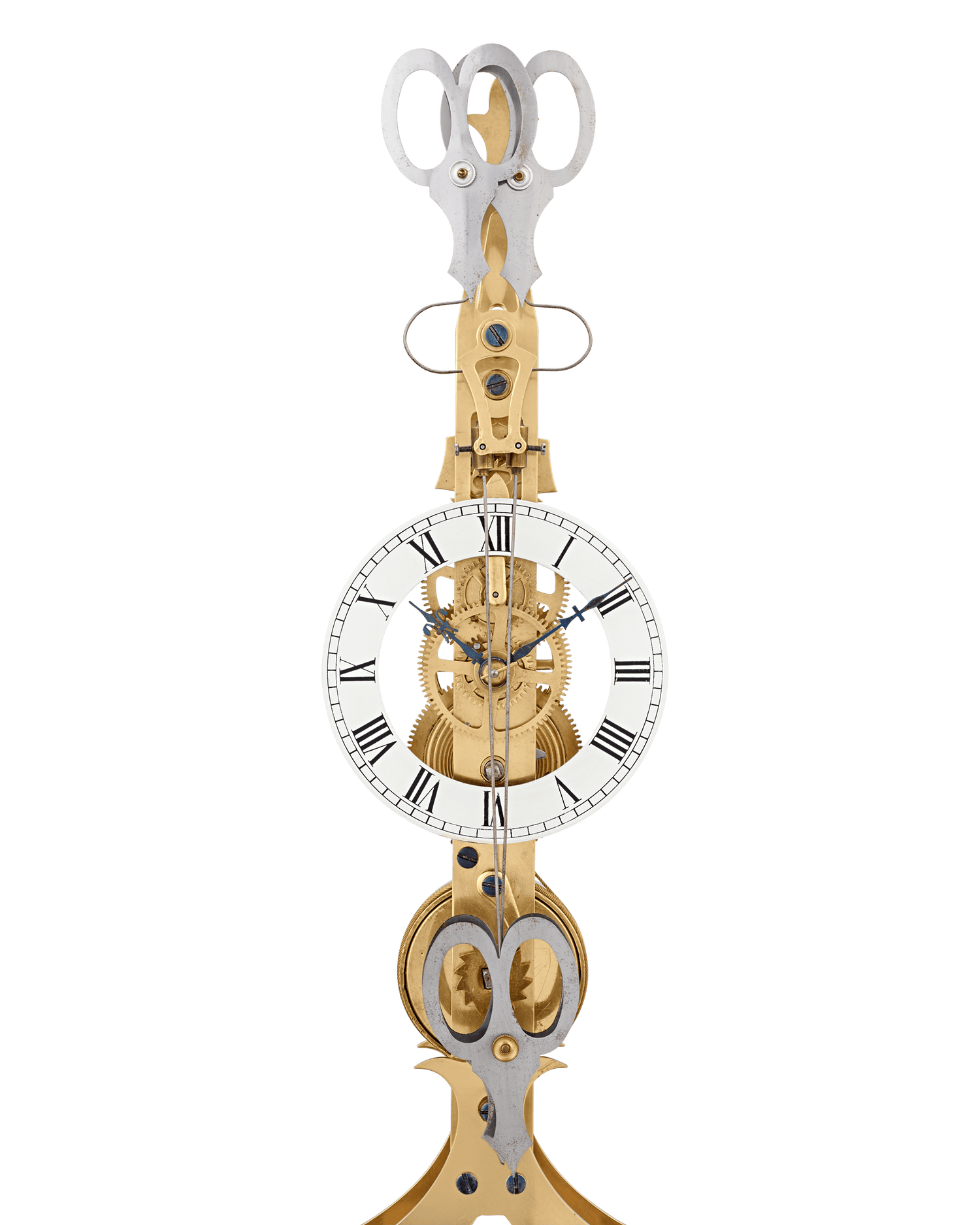 Scissors Skeleton Clock