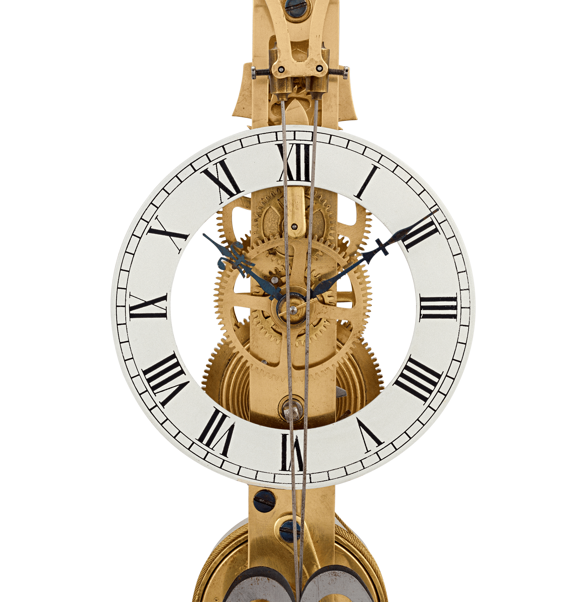 Scissors Skeleton Clock