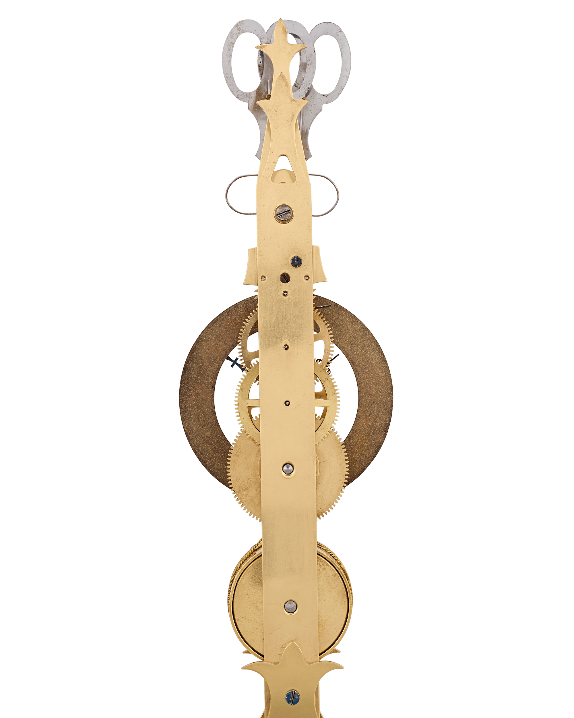 Scissors Skeleton Clock