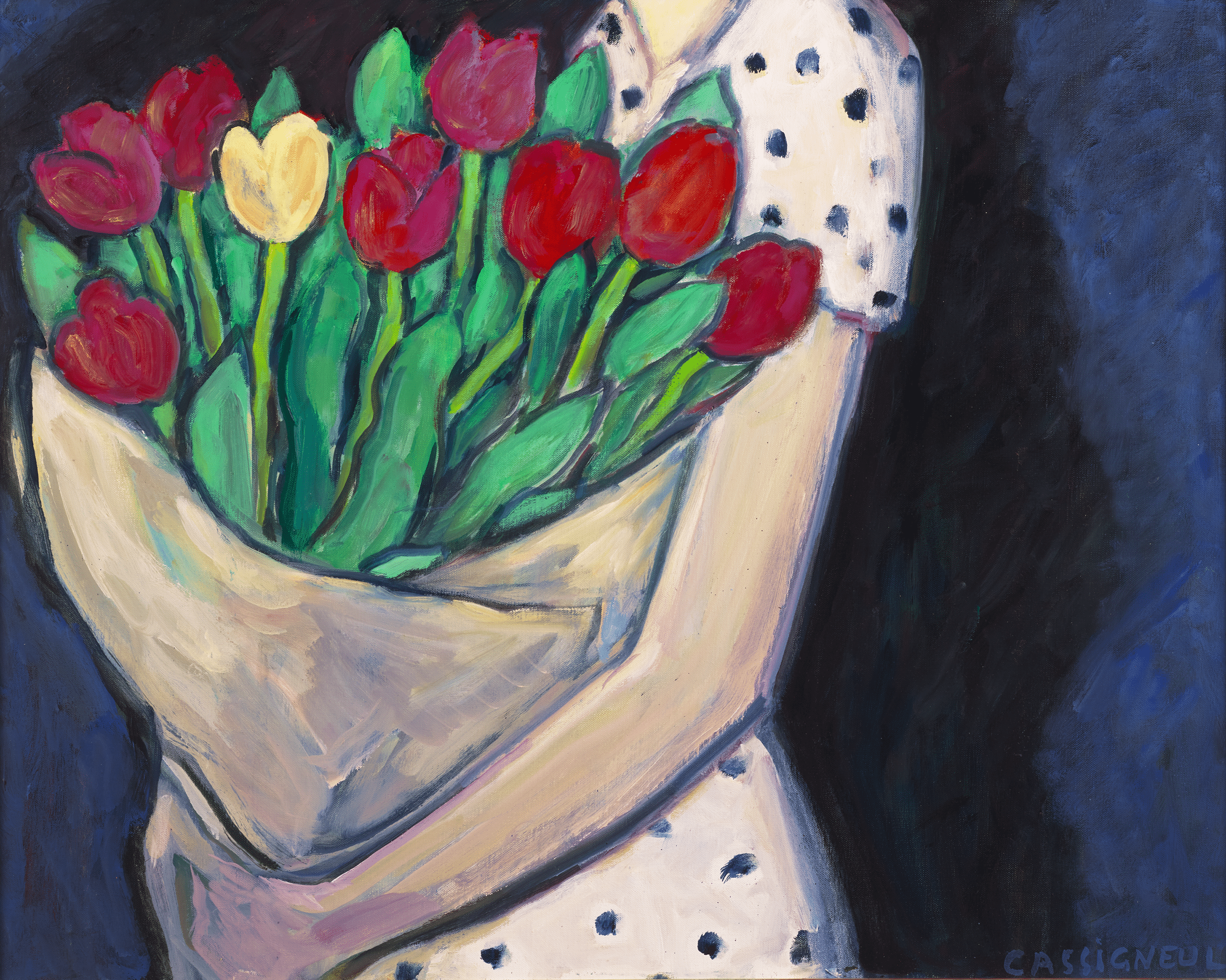 Le bouquet dans les bras by Jean-Pierre Cassigneul