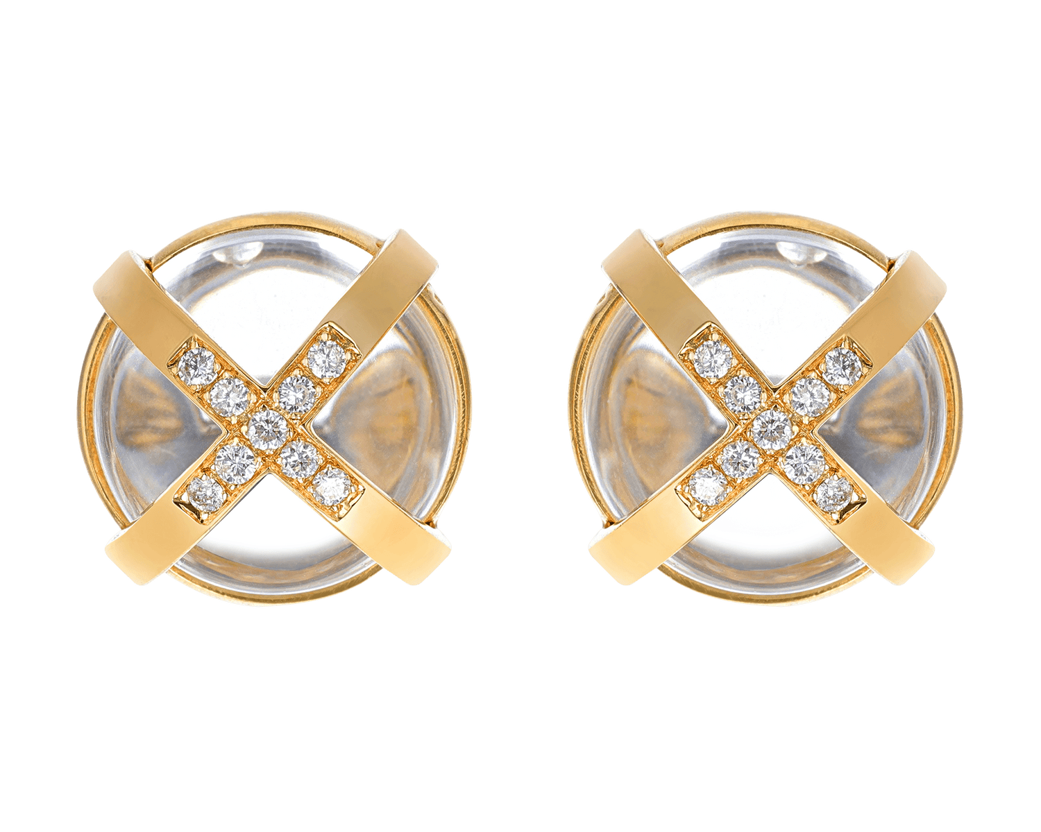 Diamond and Quartz Earrings