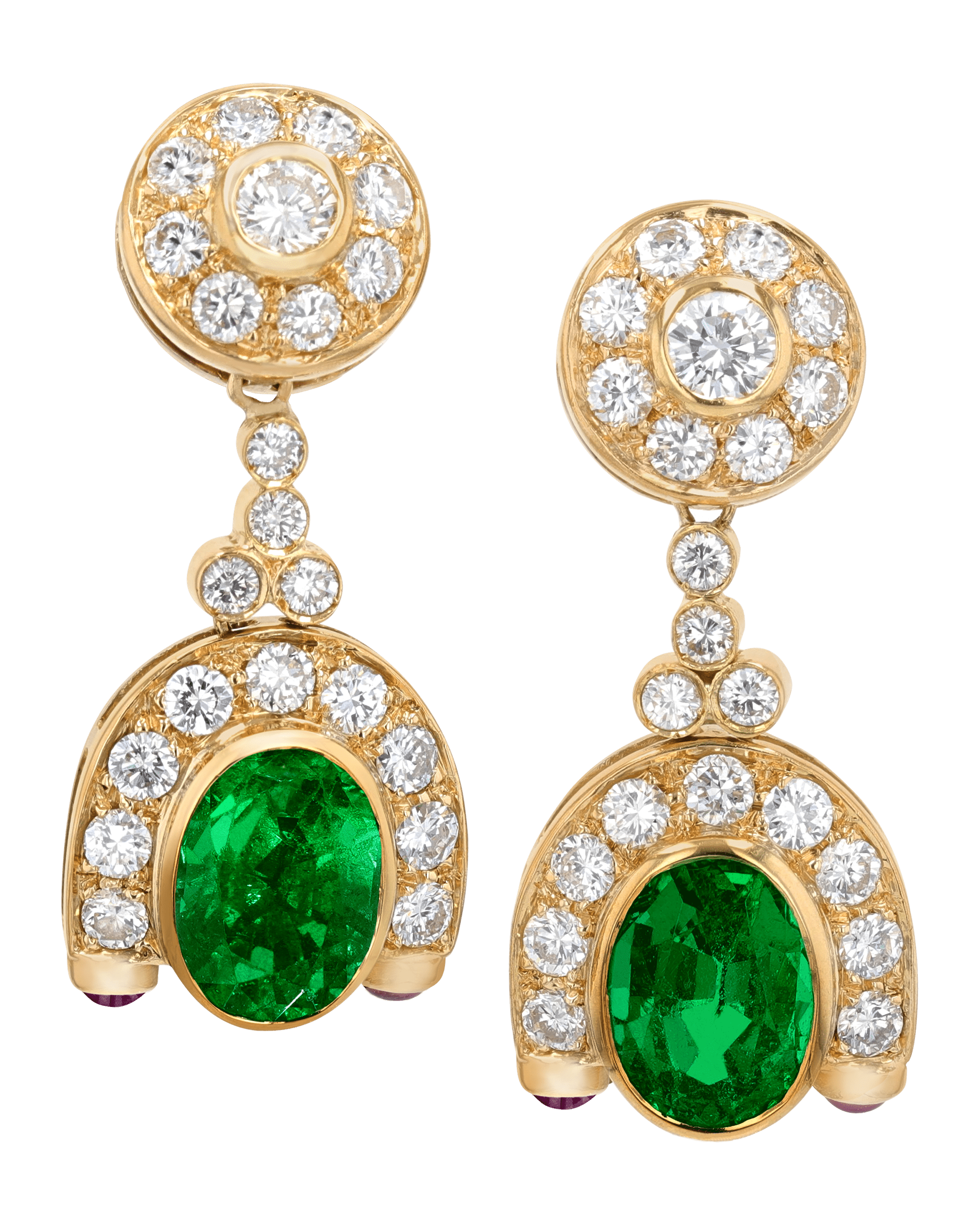 Emerald Drop Earrings, 6.00 Carats