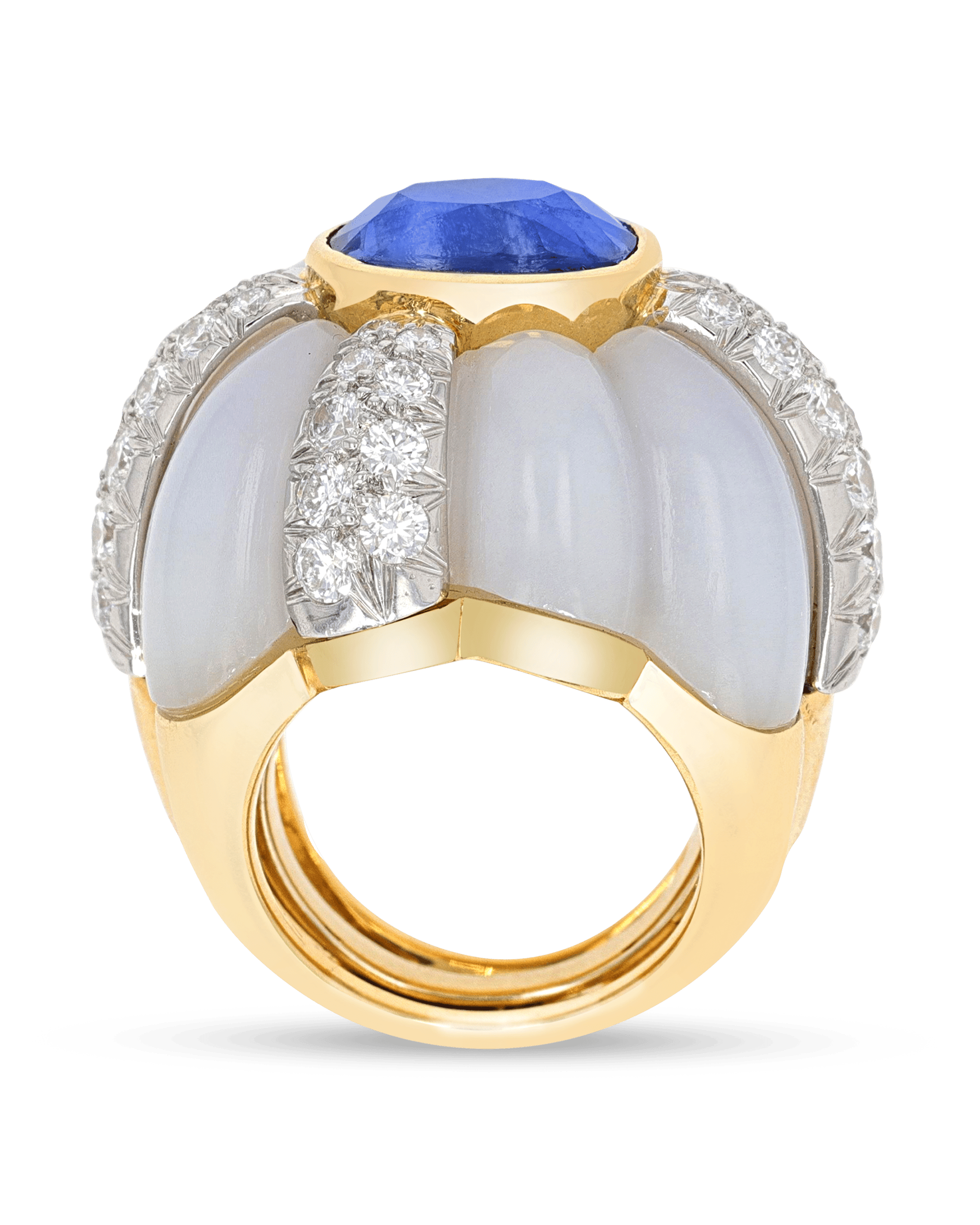 David Webb Sapphire and Diamond Ring