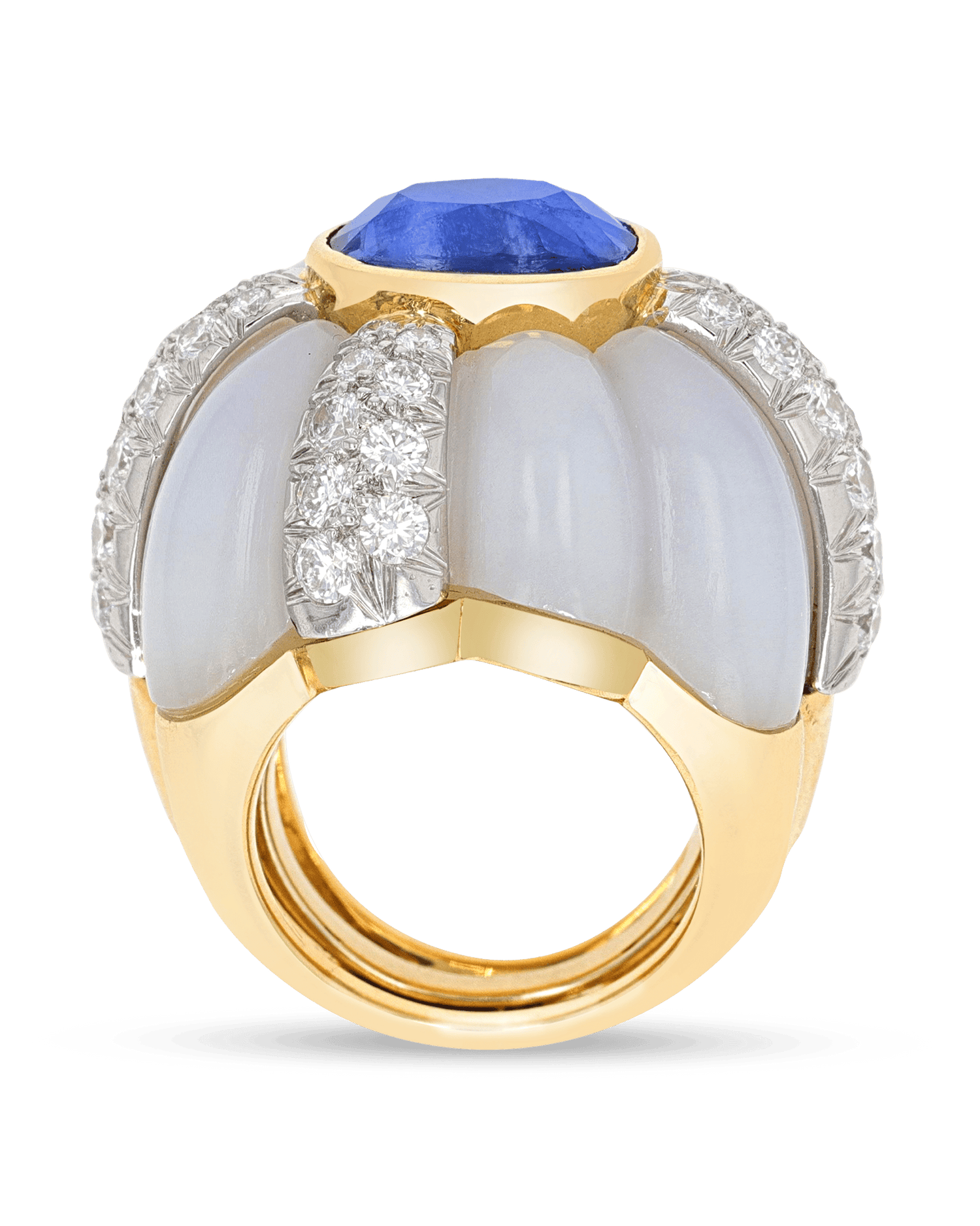 David Webb Sapphire and Diamond Ring