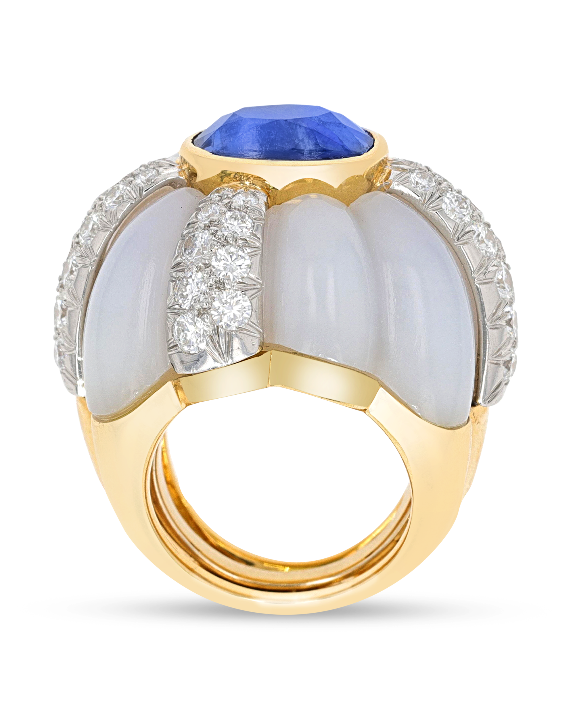 David Webb Sapphire and Diamond Ring