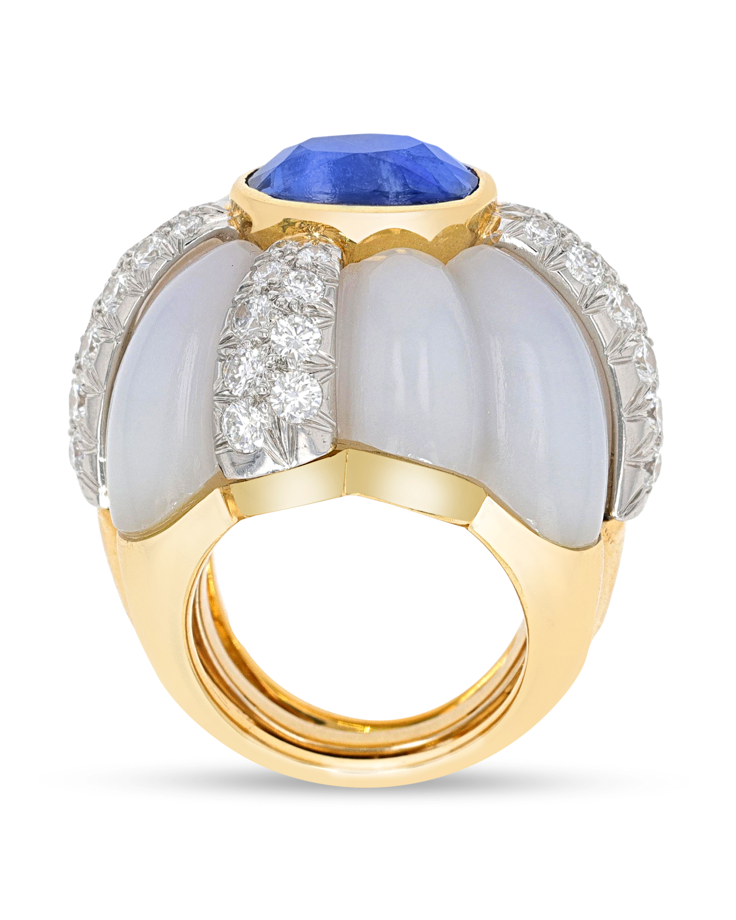 David Webb Sapphire and Diamond Ring