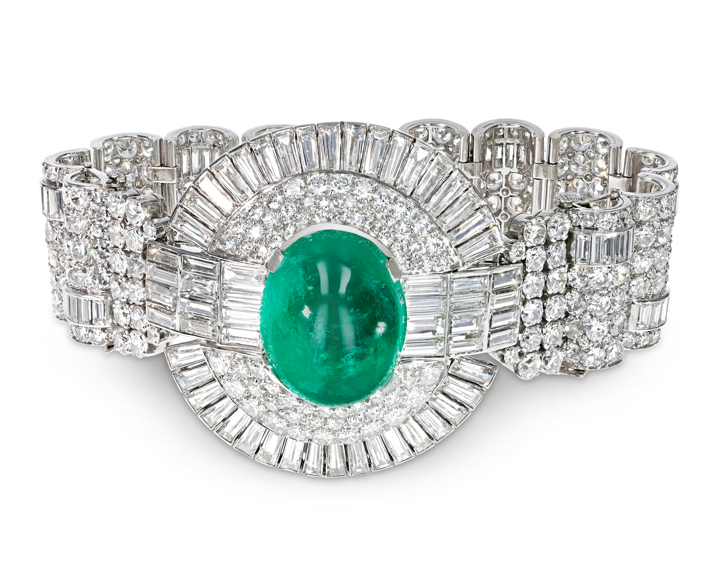 David Webb Emerald Bracelet, 31.33 Carats