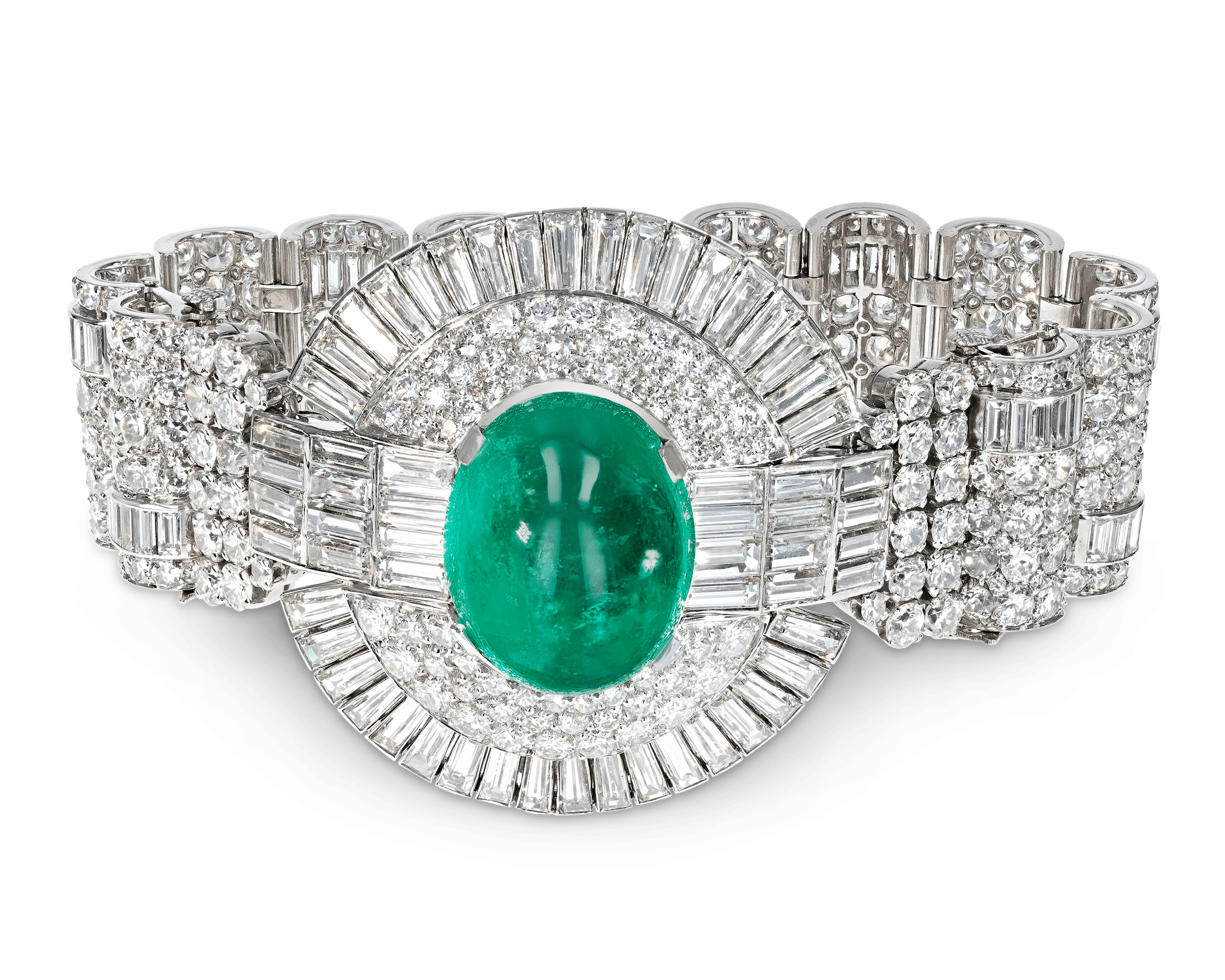 David Webb Emerald Bracelet, 31.33 Carats