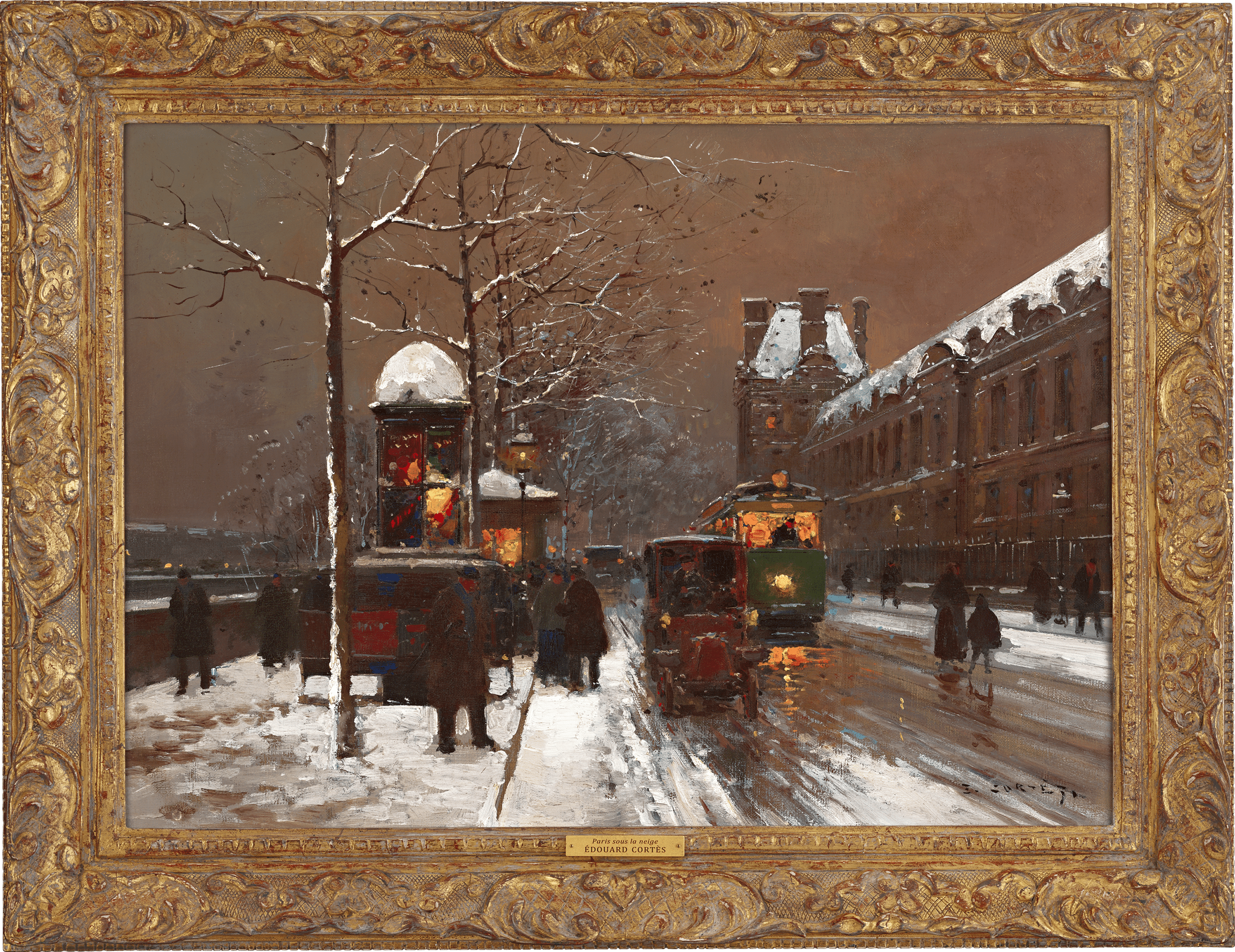 Paris sous la neige by Edouard Léon Cortès