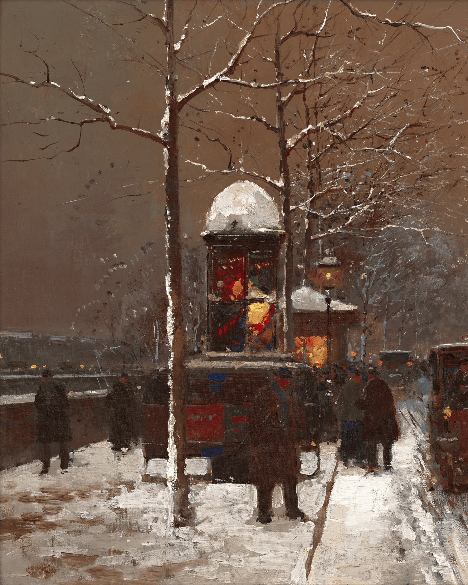 Paris sous la neige by Edouard Léon Cortès