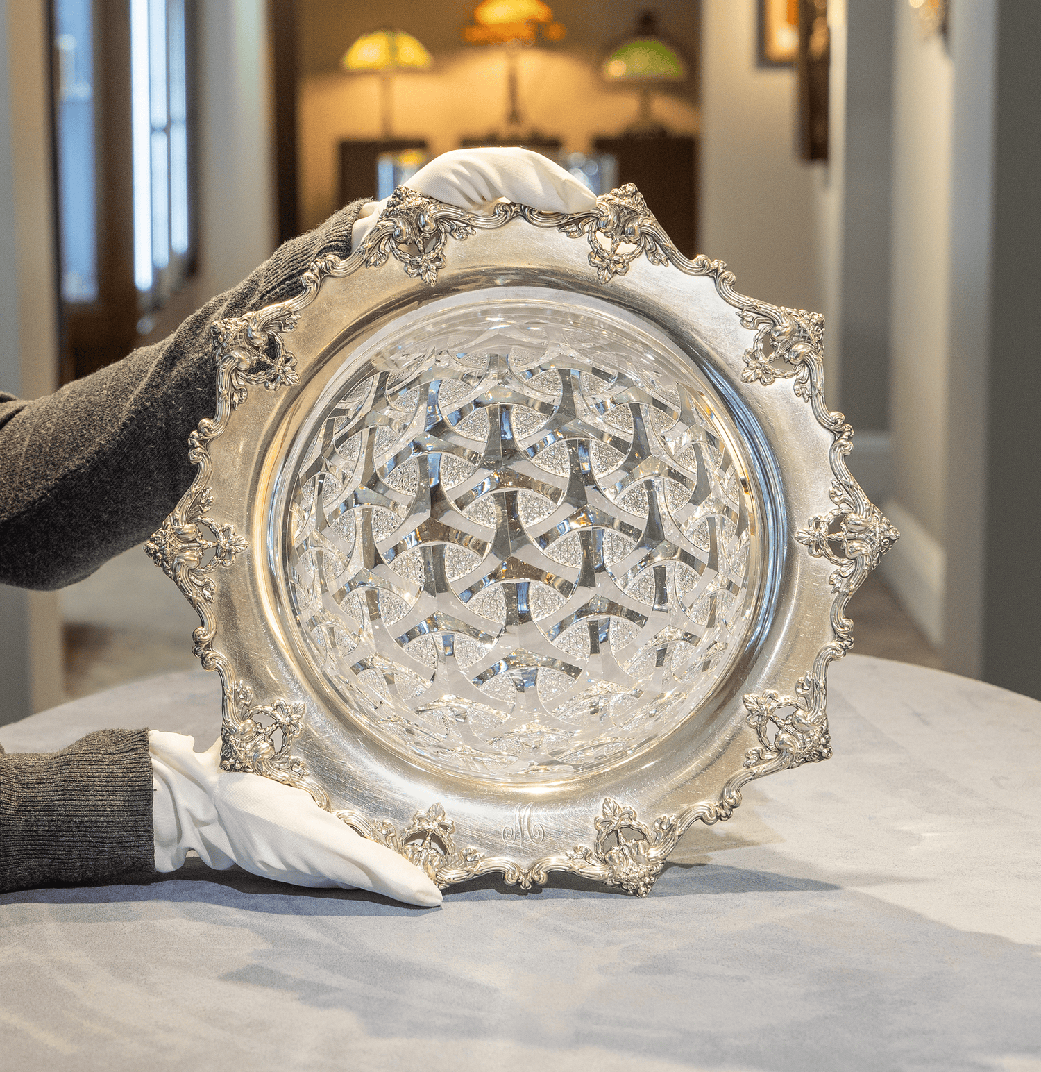 Hawkes Pueblo Pattern Cut Glass Bowl