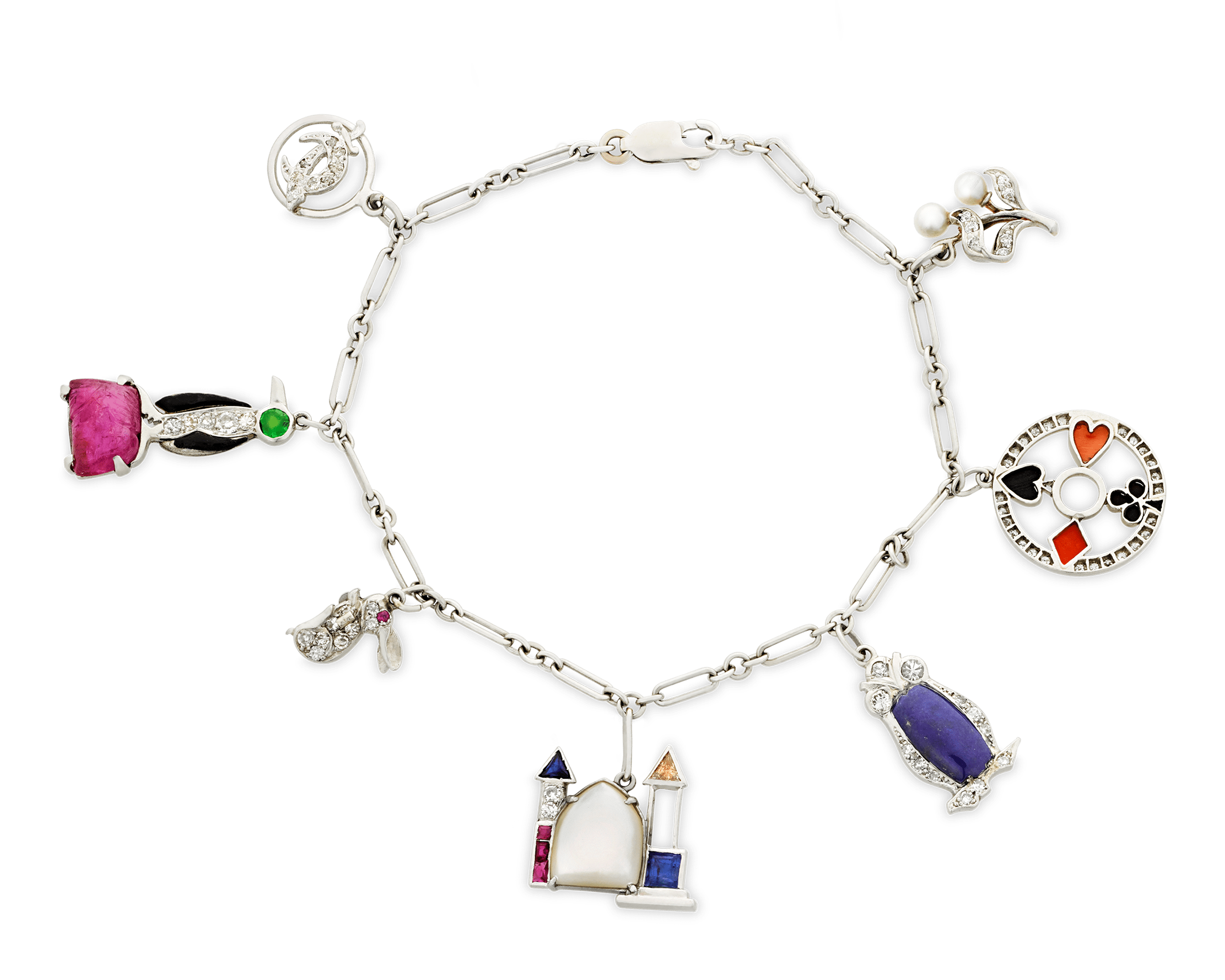 Art Deco Charm Bracelet