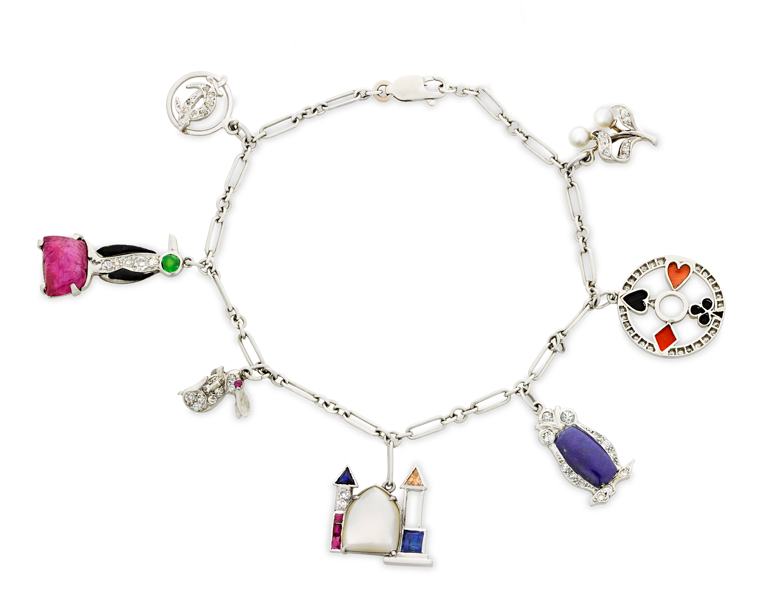 Art Deco Charm Bracelet