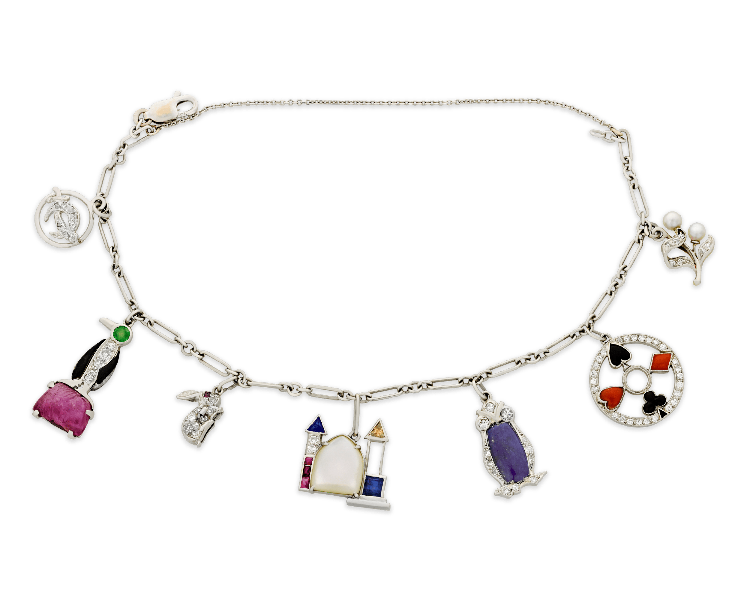 Art Deco Charm Bracelet