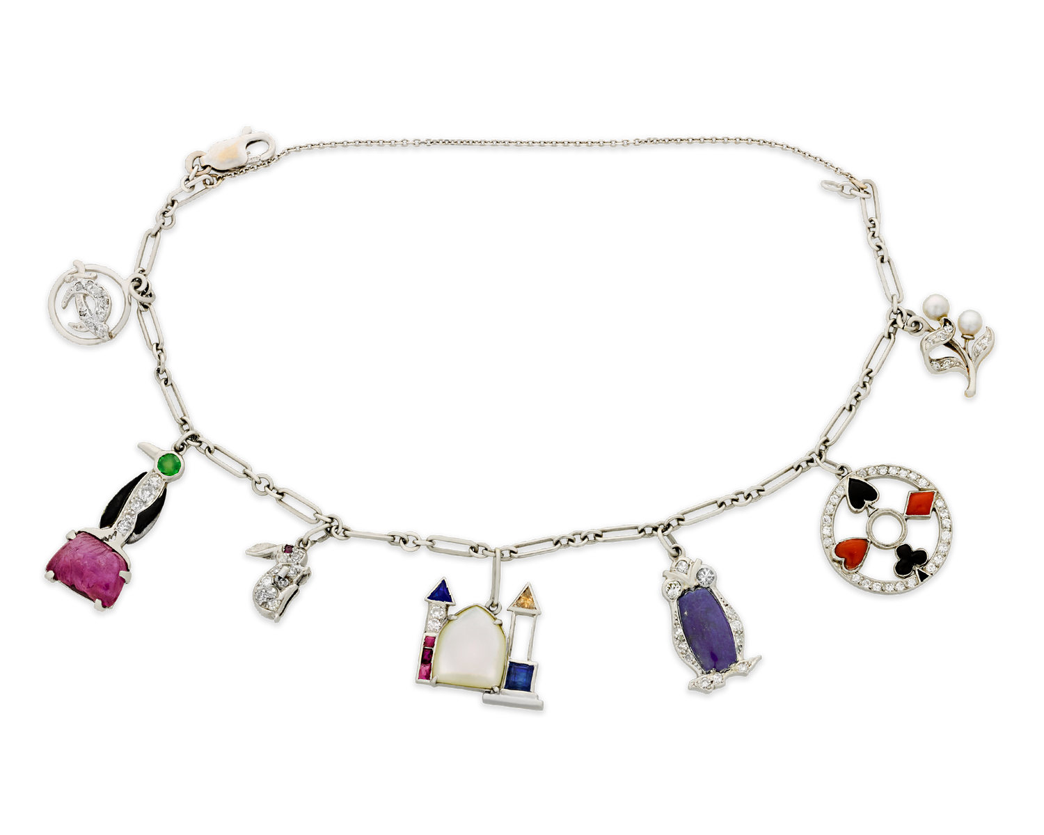 Art Deco Charm Bracelet