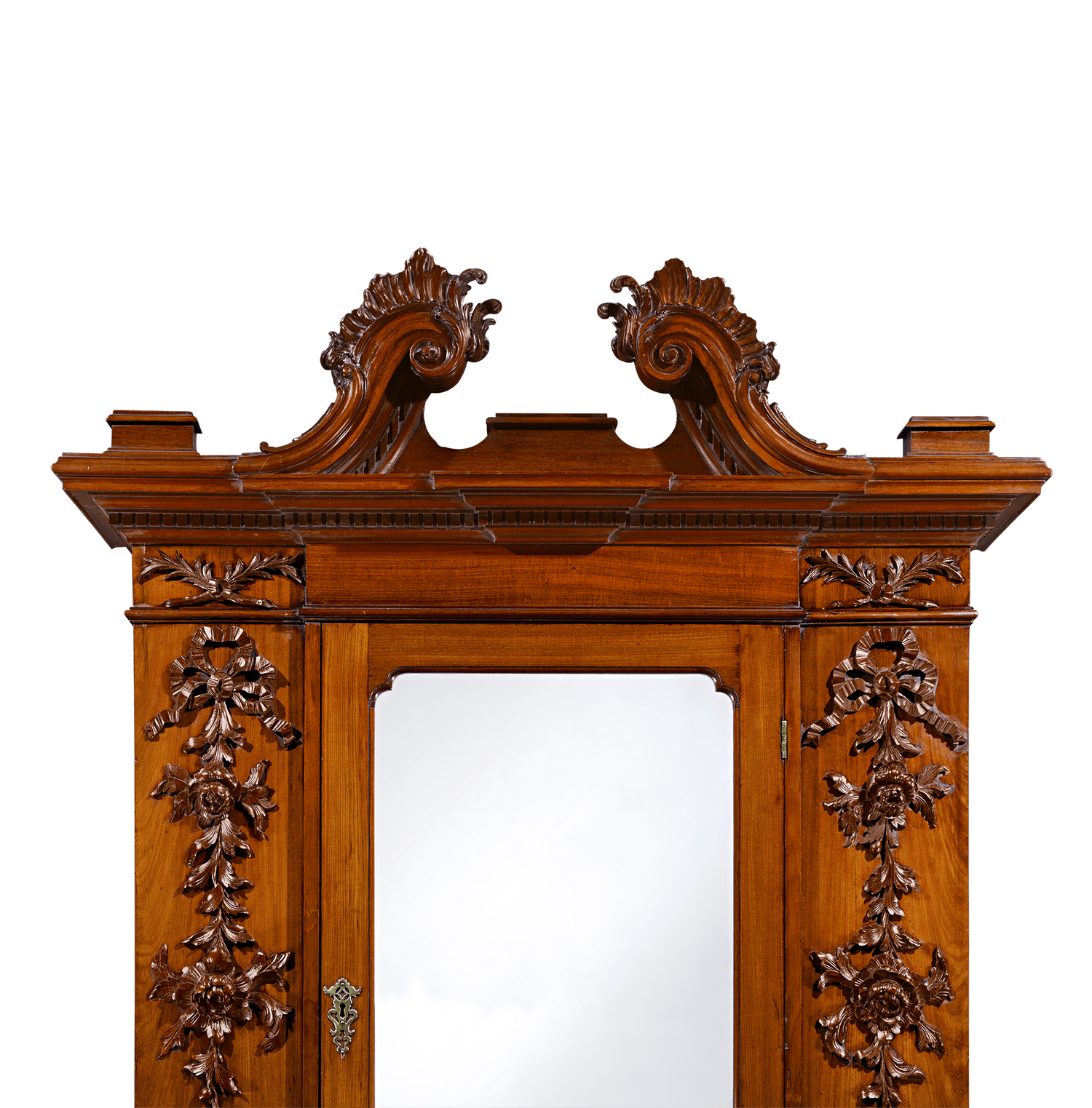 Mahogany Bureau Cabinet after Thomas Chippendale