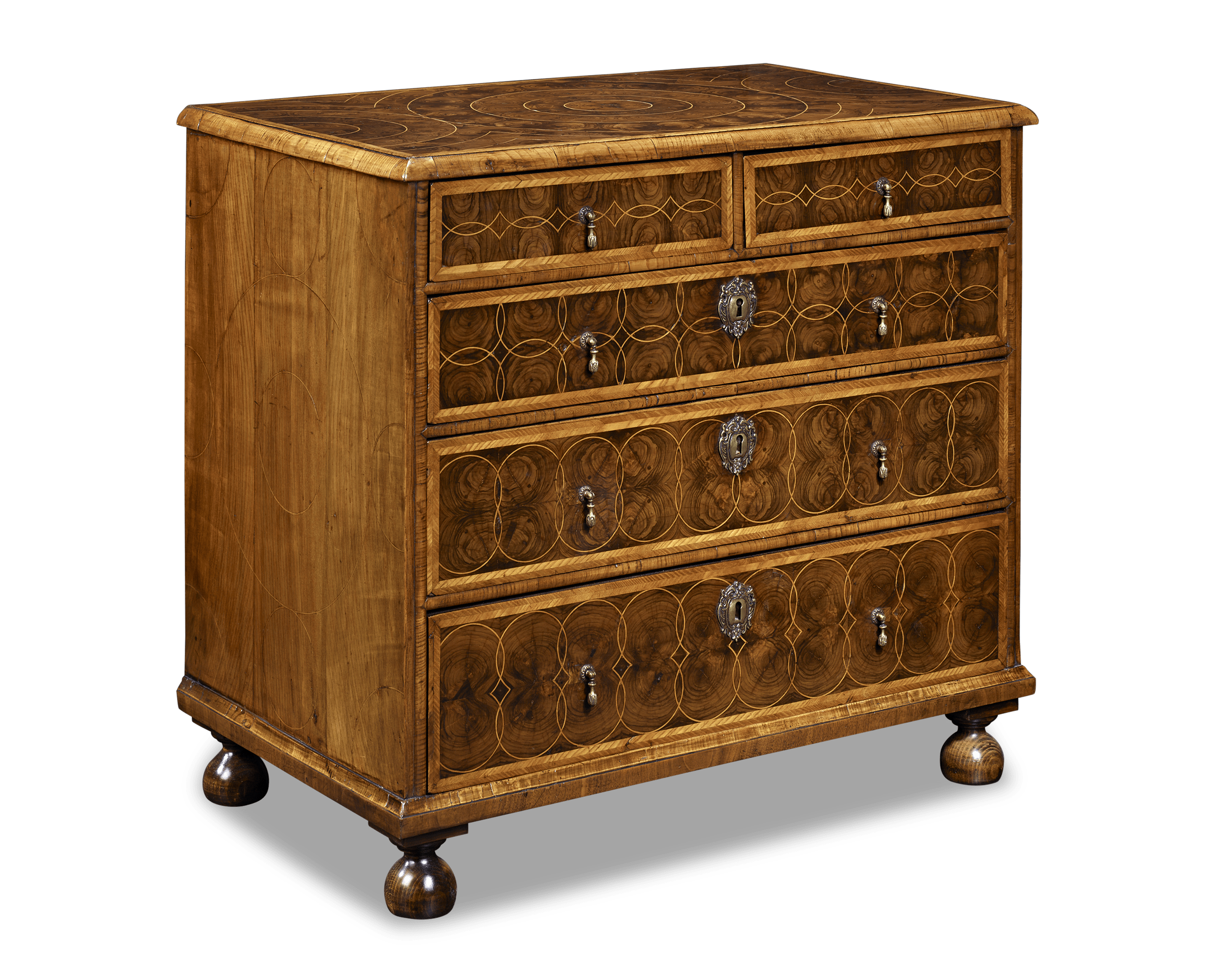 William and Mary Oysterwood Chest