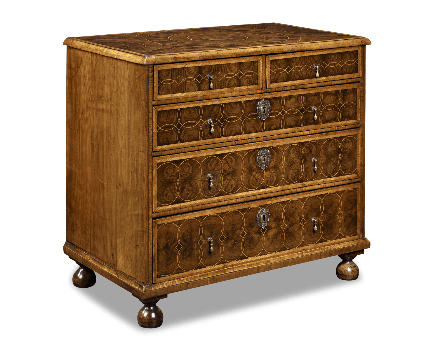 William and Mary Oysterwood Chest