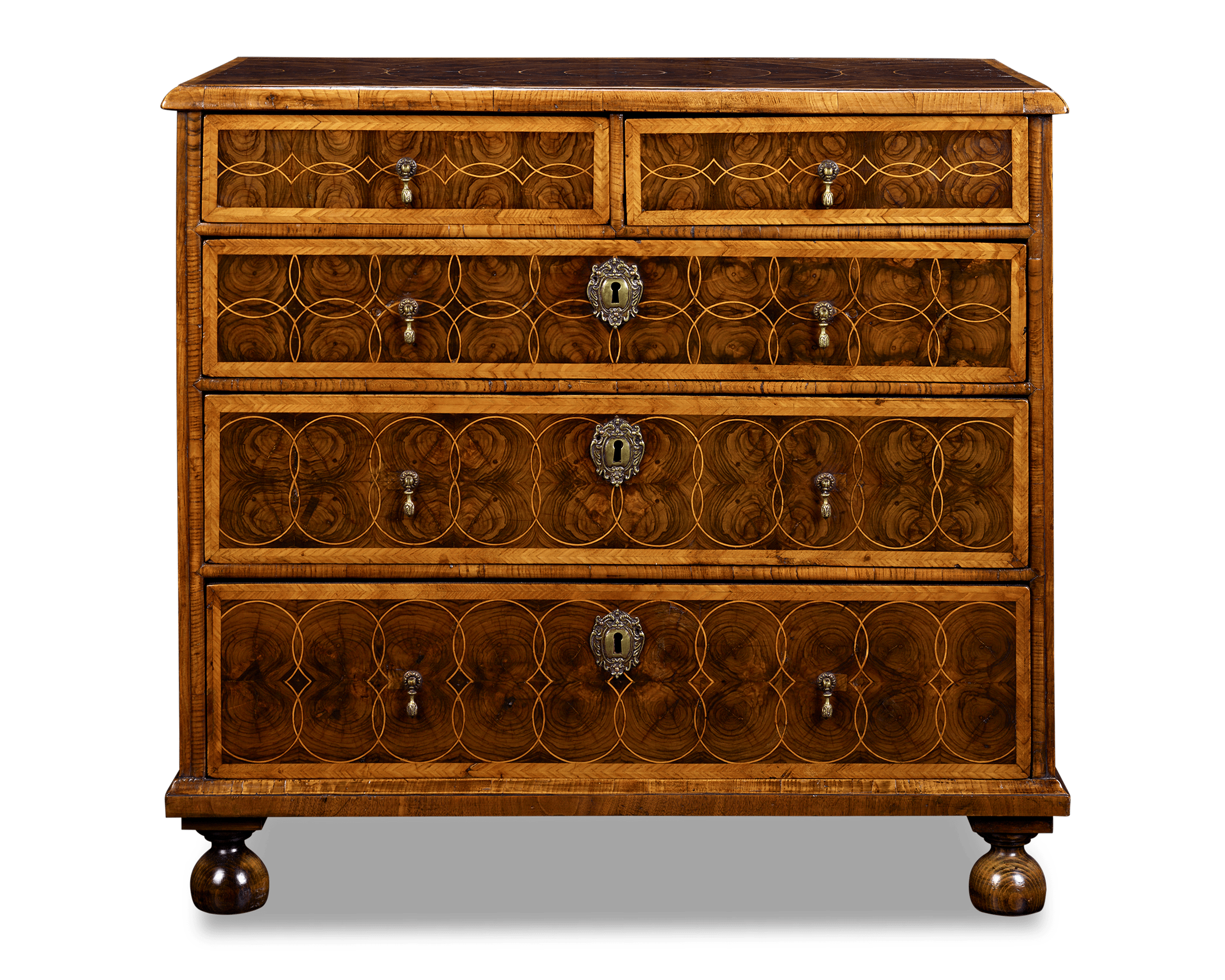 William and Mary Oysterwood Chest