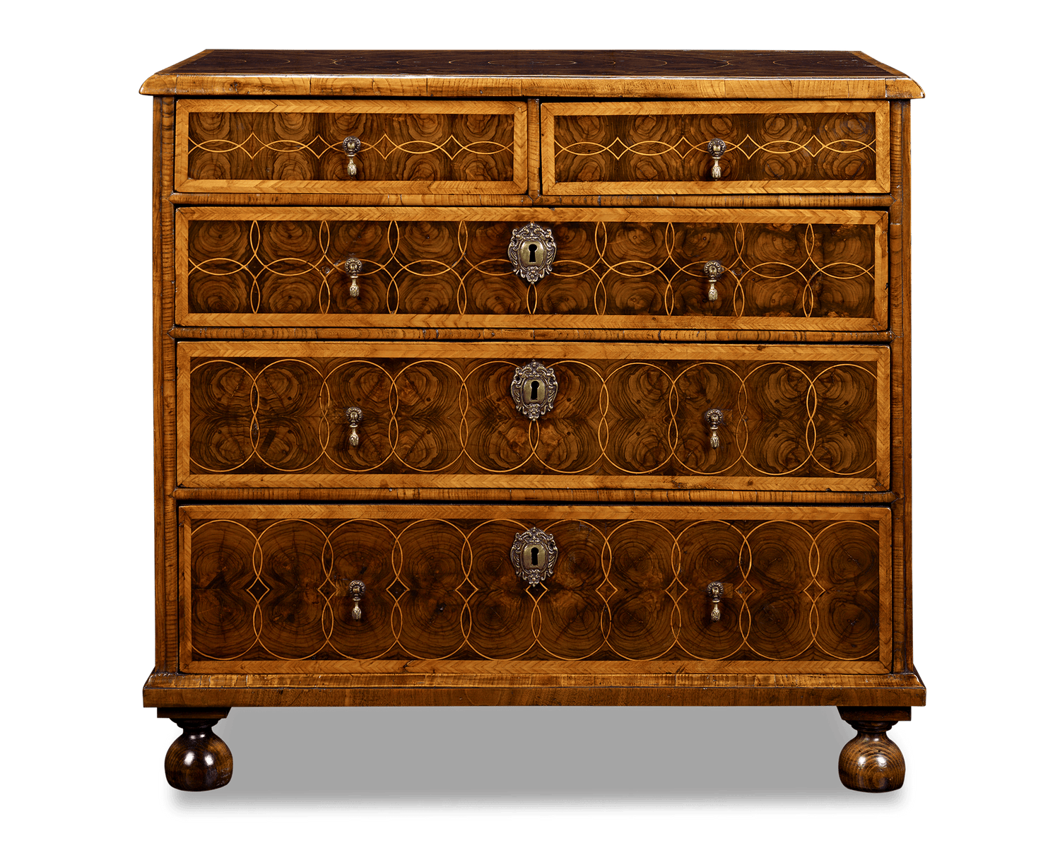 William and Mary Oysterwood Chest