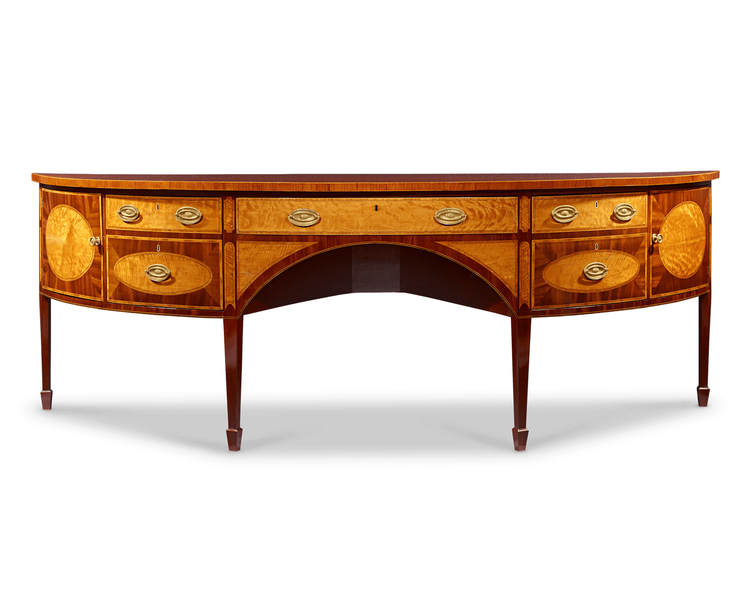 George III Mahogany and Satinwood Sideboard