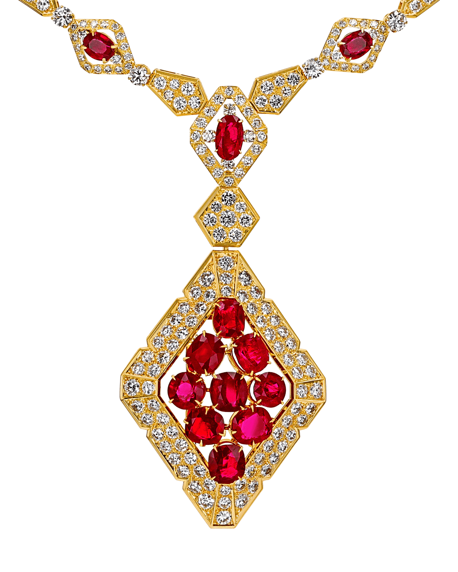 David Webb Ruby Pendant Necklace, 31.50 Carats