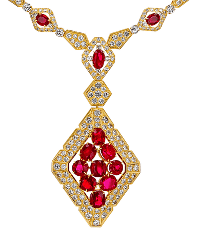 David Webb Ruby Pendant Necklace, 31.50 Carats | M.S. Rau