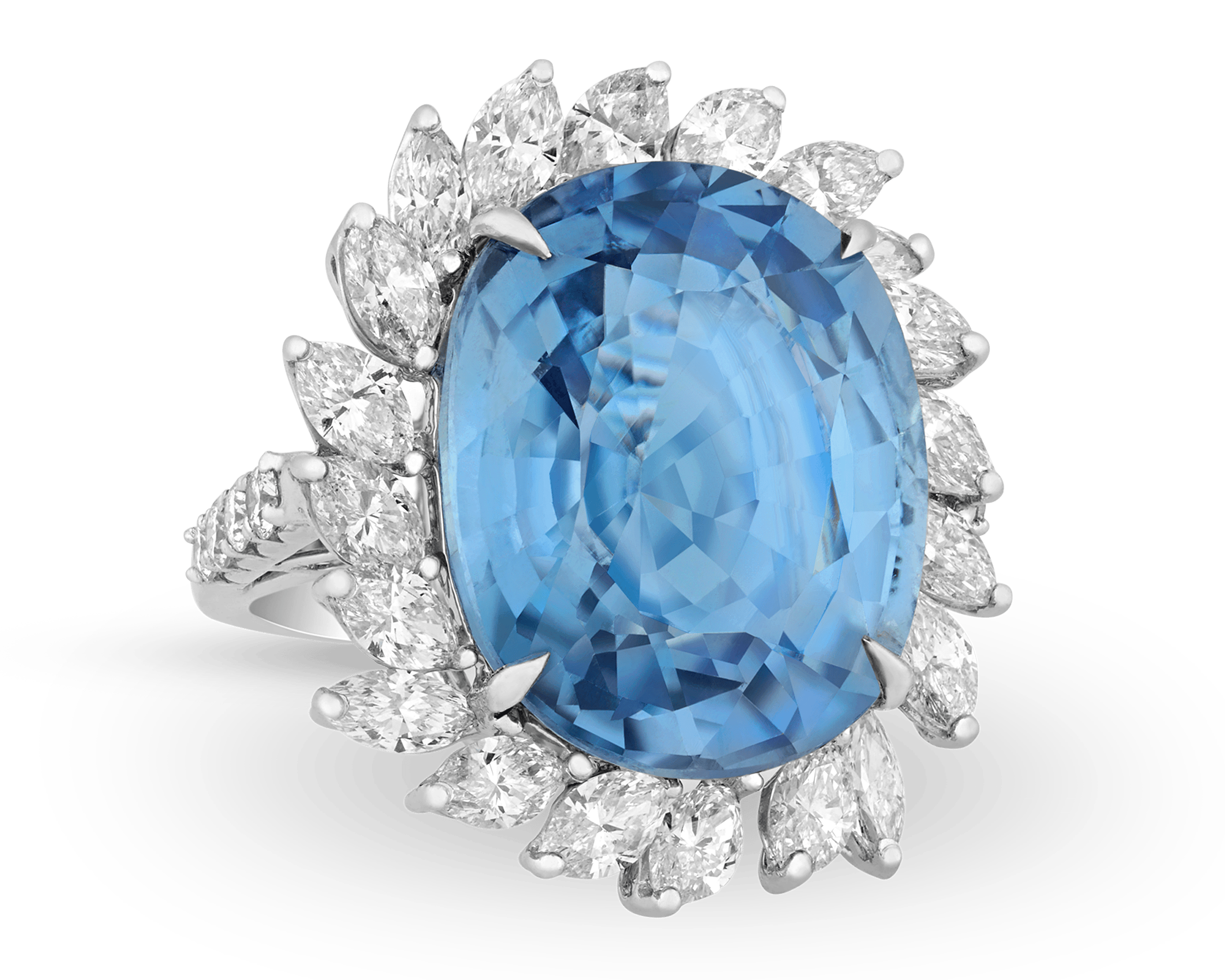 Untreated Paraiba Tourmaline Ring, 23.24 Carats