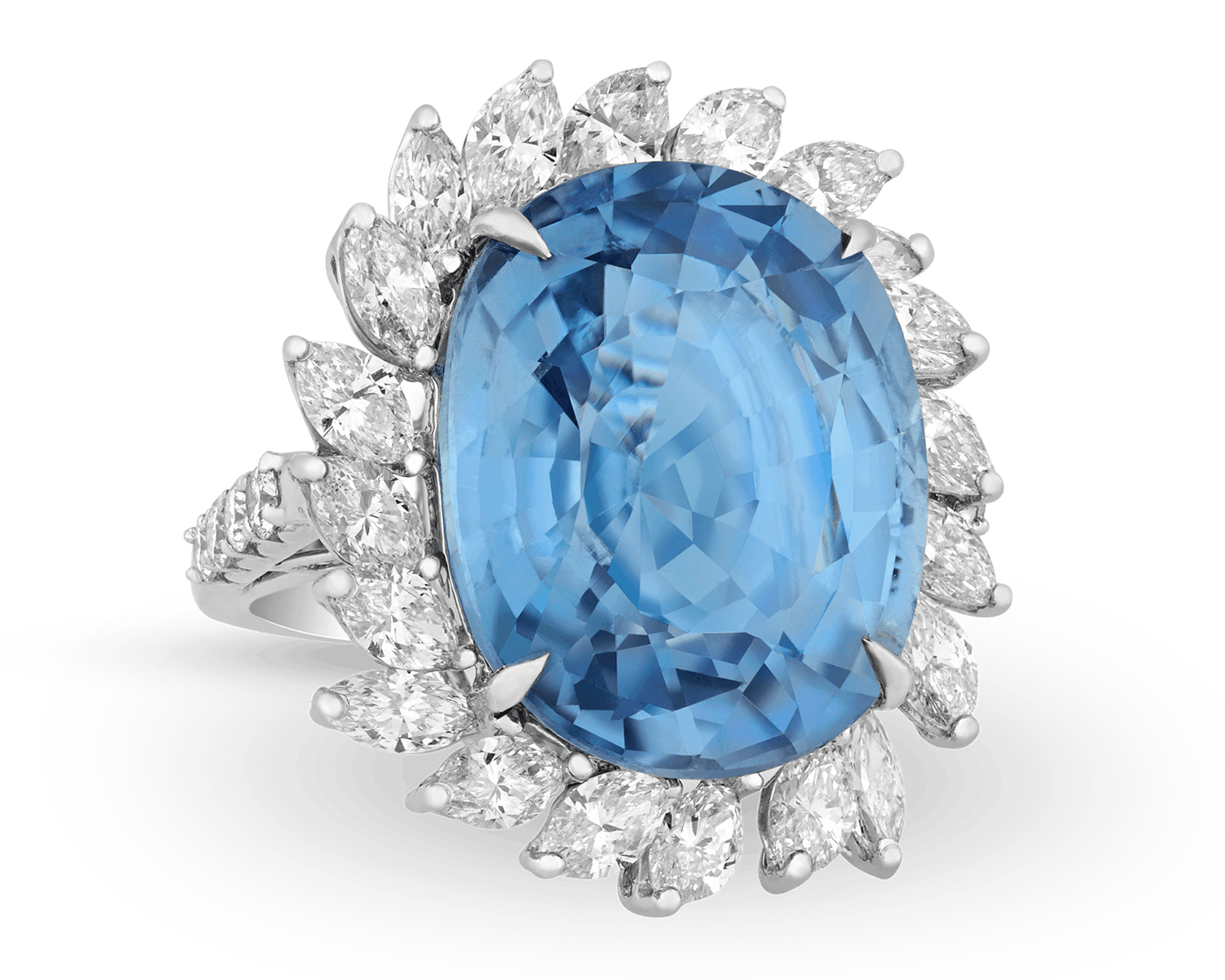 Untreated Paraiba Tourmaline Ring, 23.24 Carats