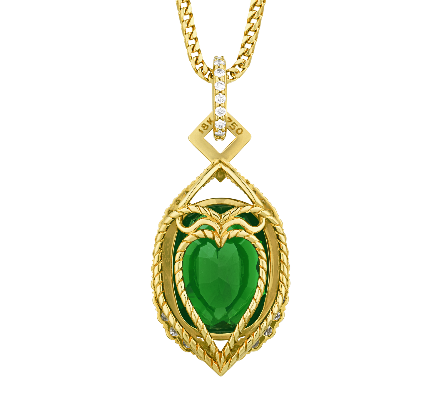 Tsavorite Garnet Pendant, 39.20 Carats