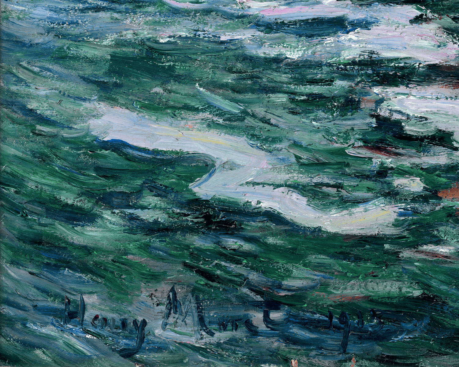 Barque de pêche en mer by Henry Moret