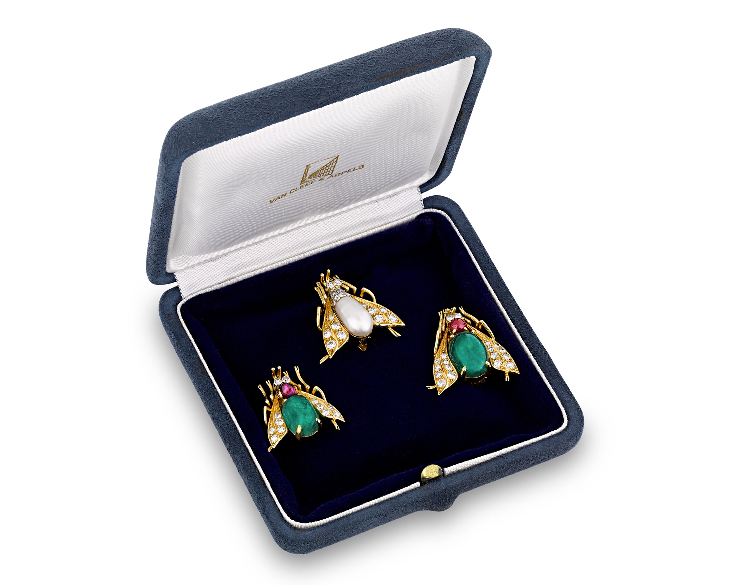 Van Cleef & Arpels Emerald Bee Pins