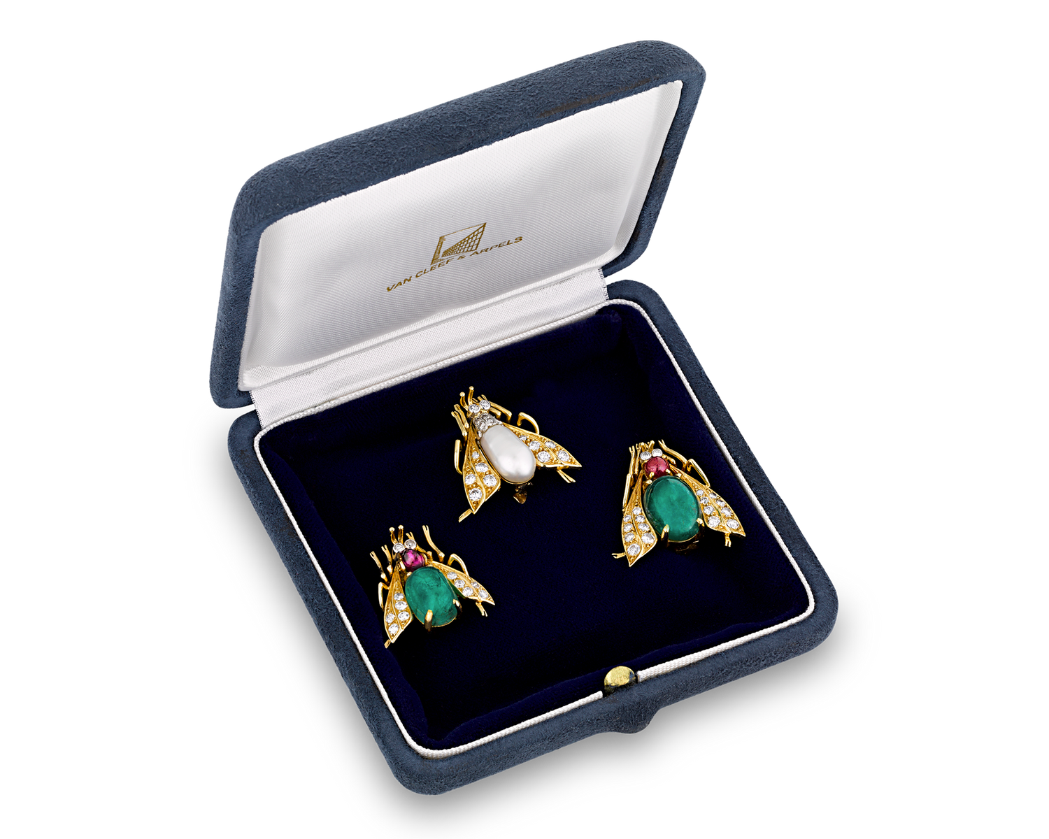 Van Cleef & Arpels Emerald Bee Pins