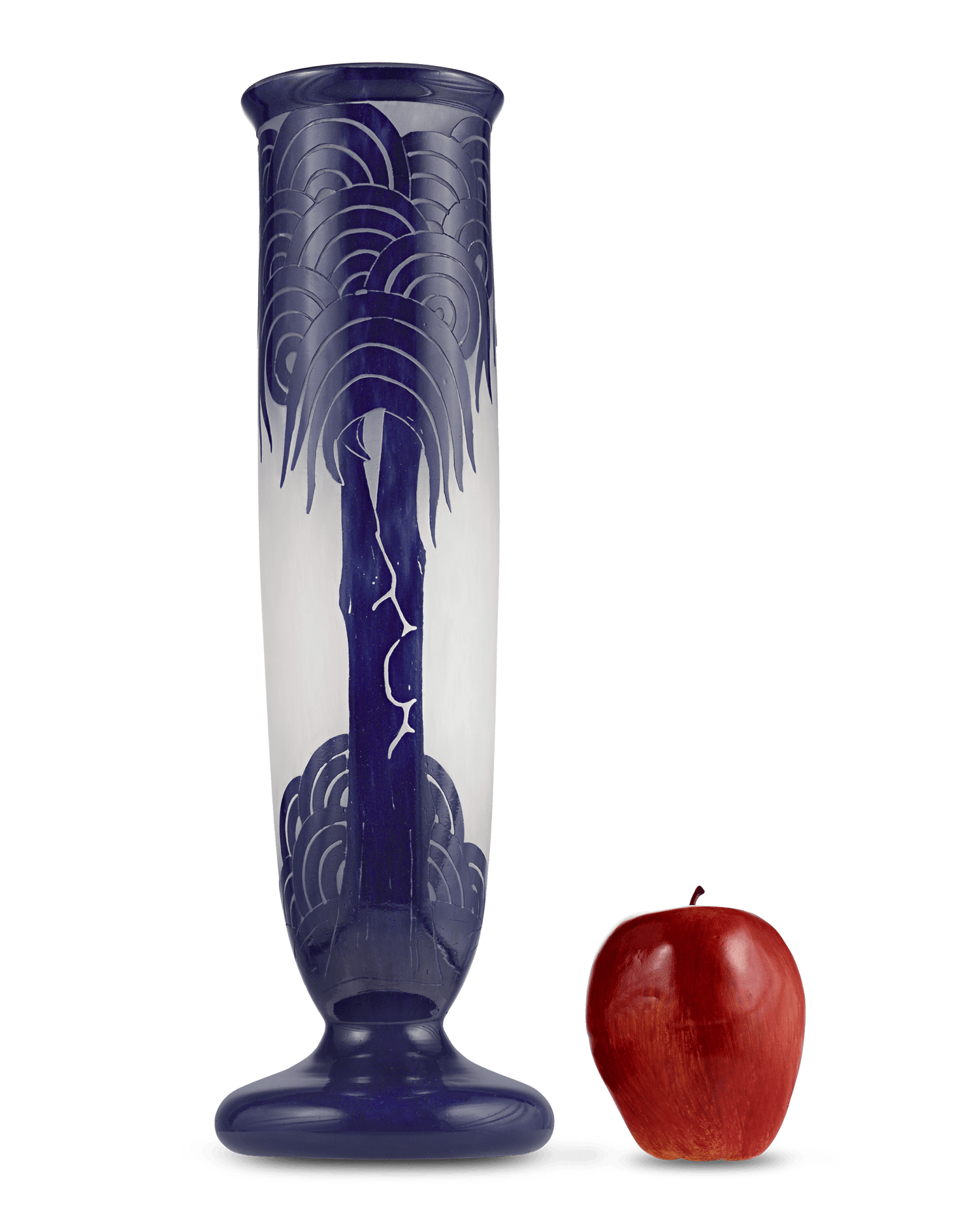 Le Verre Francais Palmiers Bleus Vase